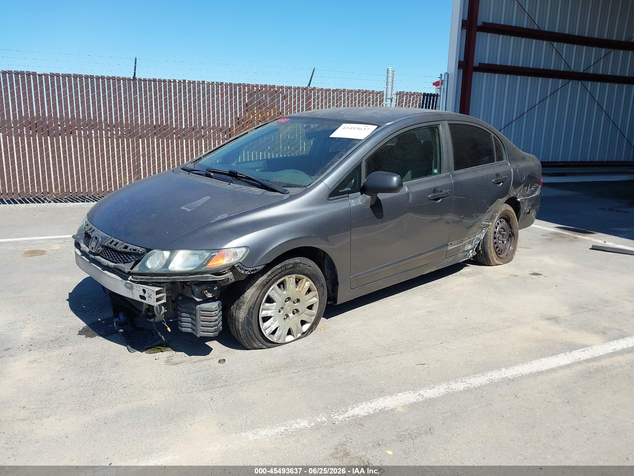 2010 Honda Civic Vp Gray vin: 19XFA1F36AE062803