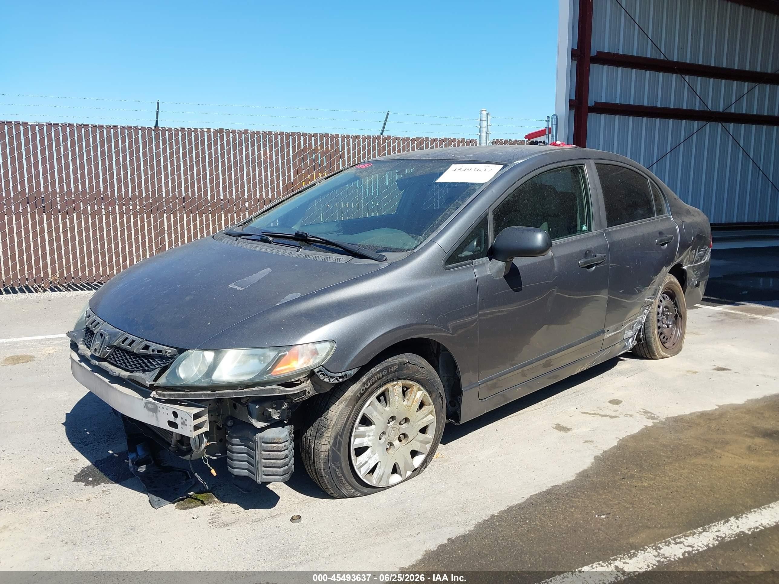 2010 Honda Civic Vp Gray vin: 19XFA1F36AE062803