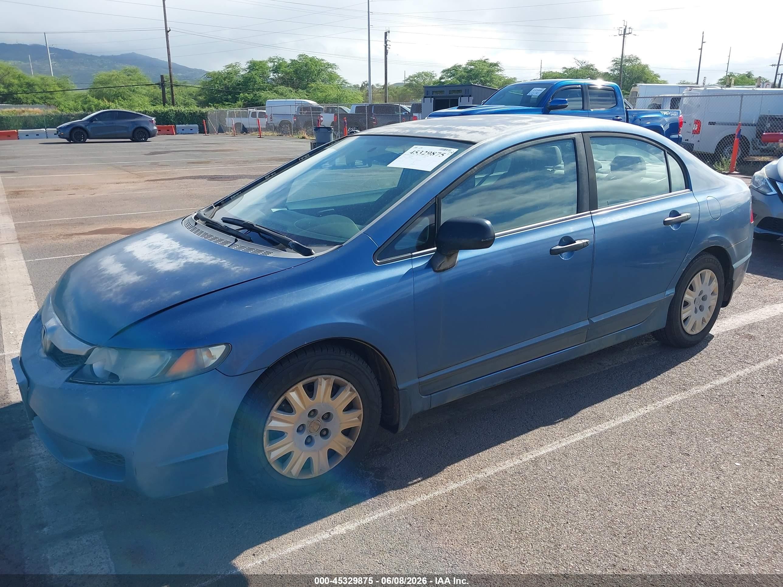 2010 Honda Civic Vp Blue vin: 19XFA1F37AE008765