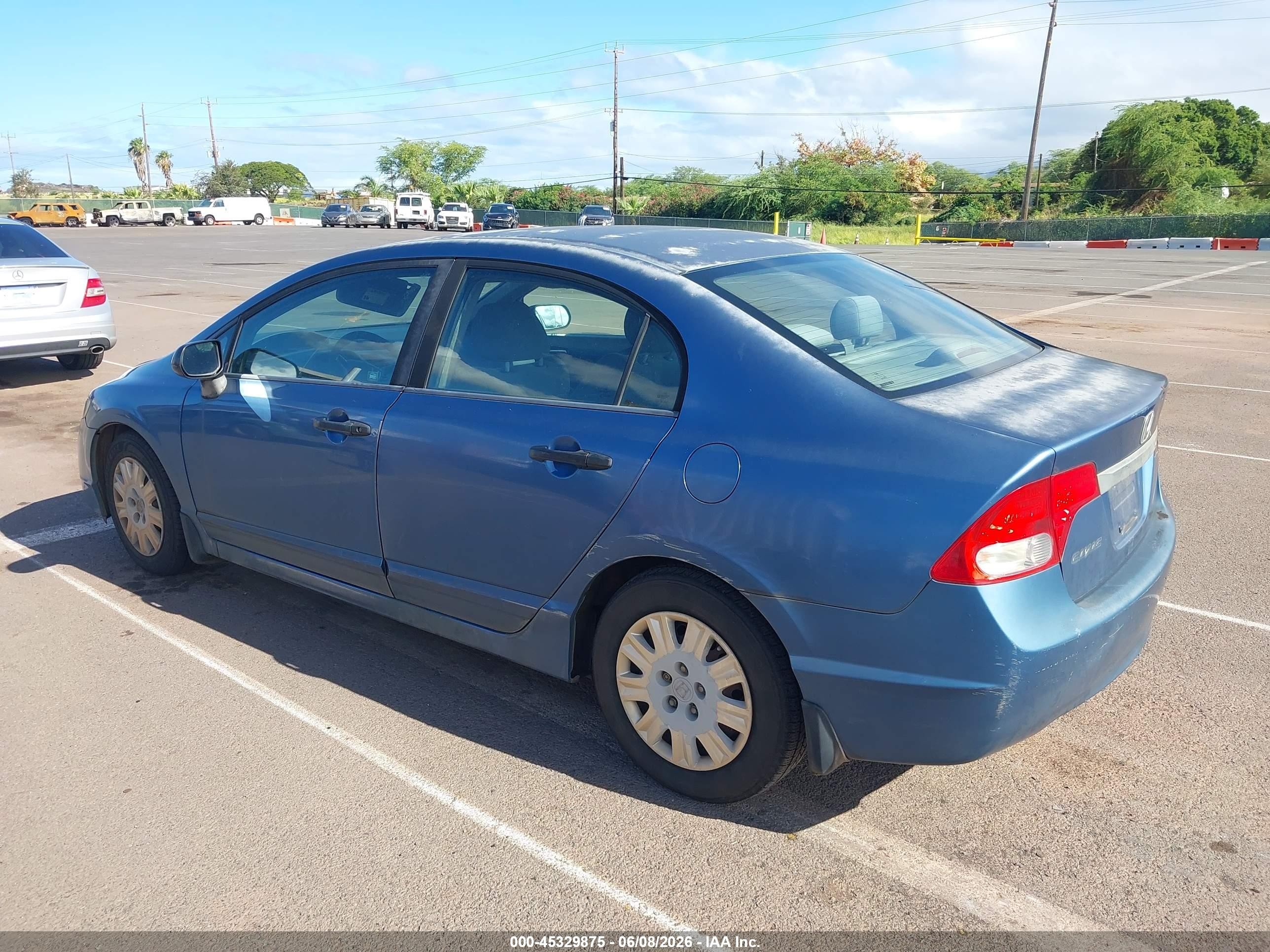 2010 Honda Civic Vp Blue vin: 19XFA1F37AE008765