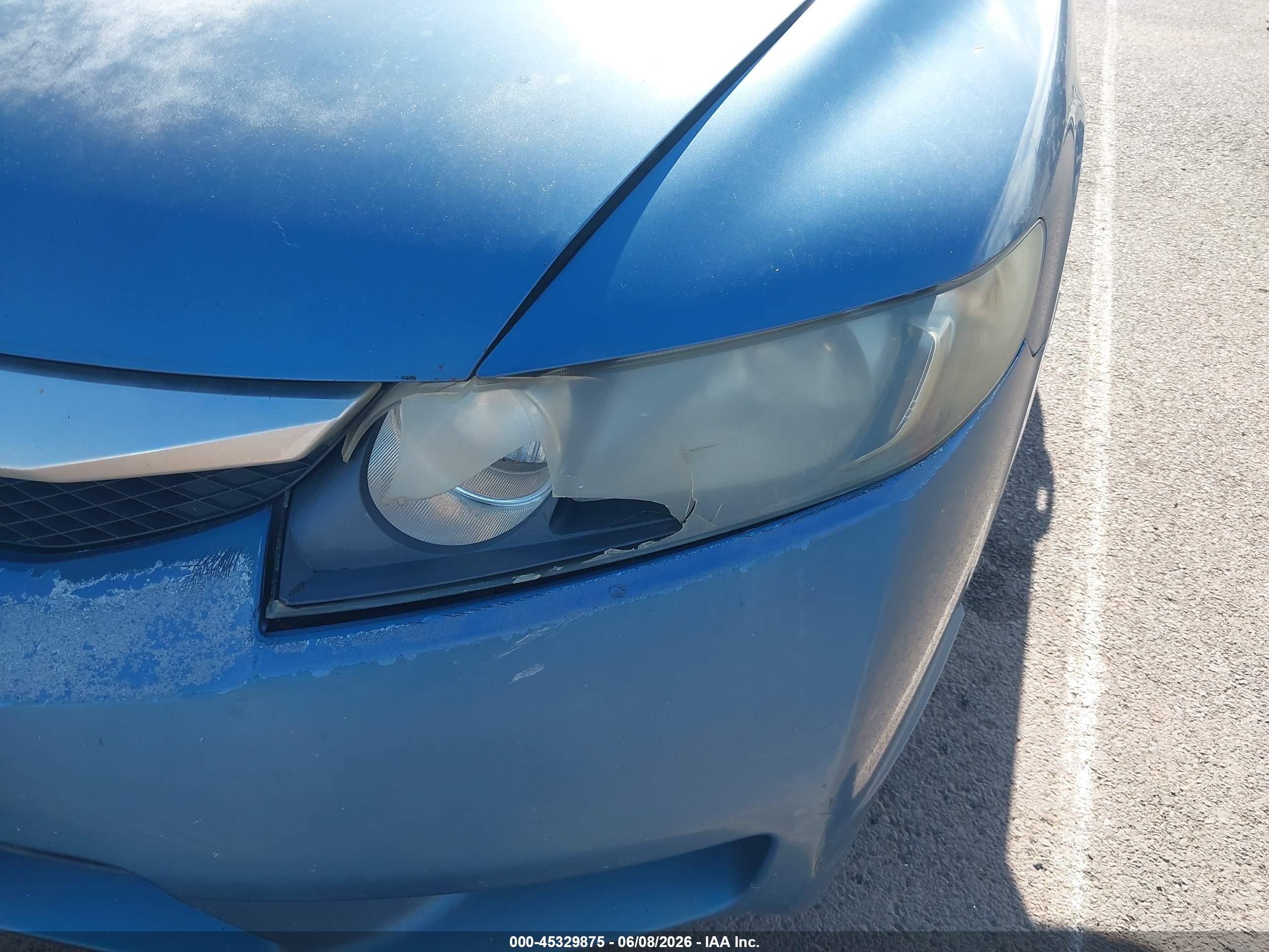 2010 Honda Civic Vp Blue vin: 19XFA1F37AE008765
