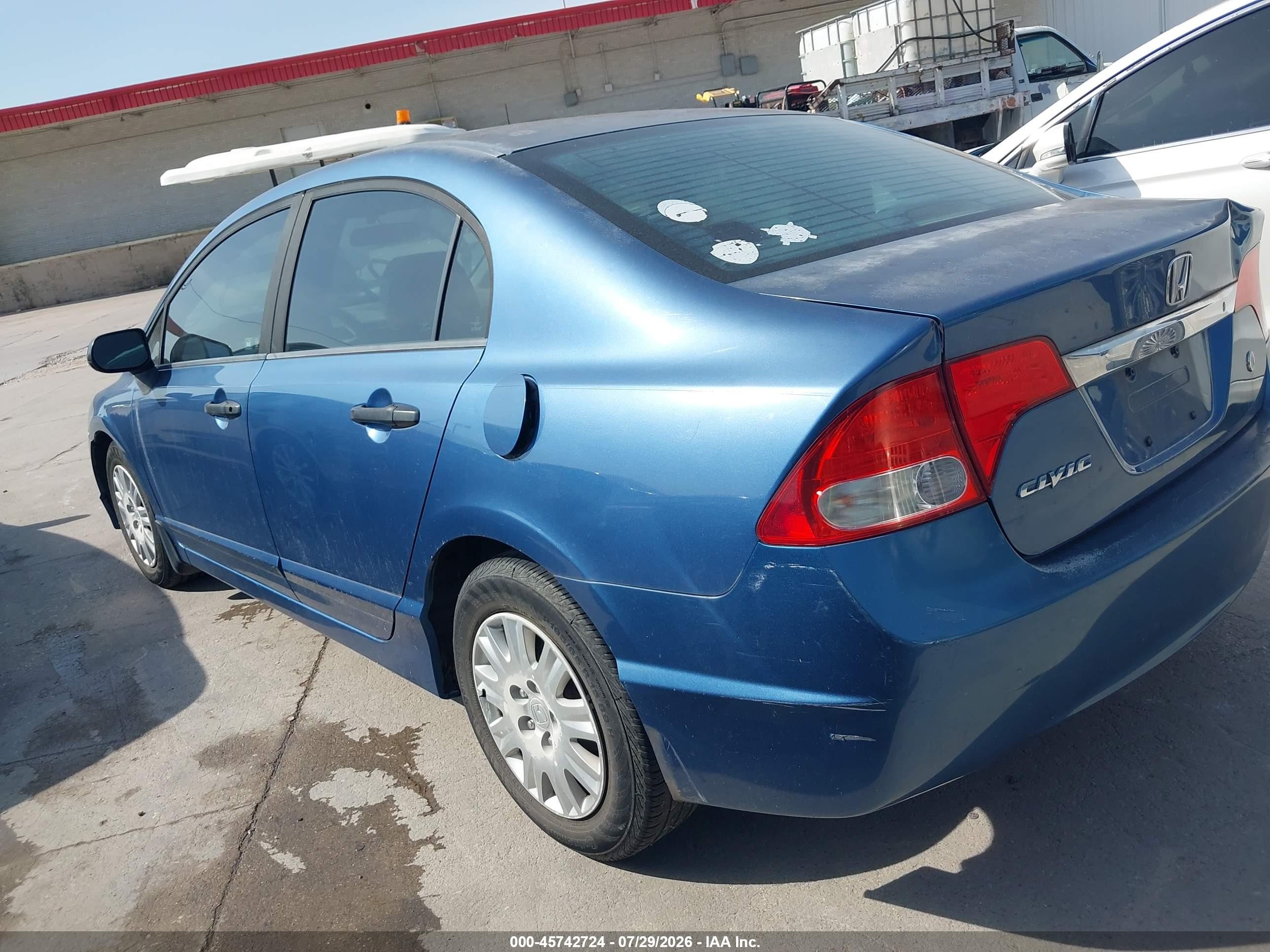 2010 Honda Civic Vp Blue vin: 19XFA1F37AE016316