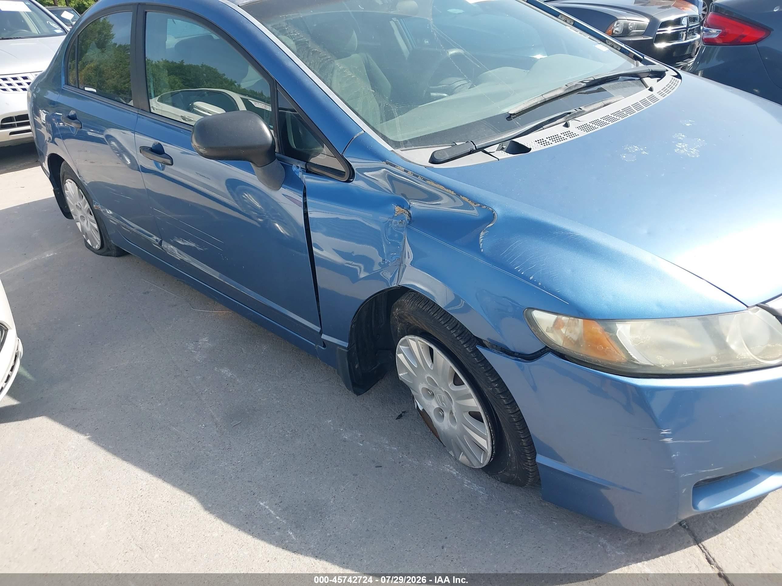 2010 Honda Civic Vp Blue vin: 19XFA1F37AE016316