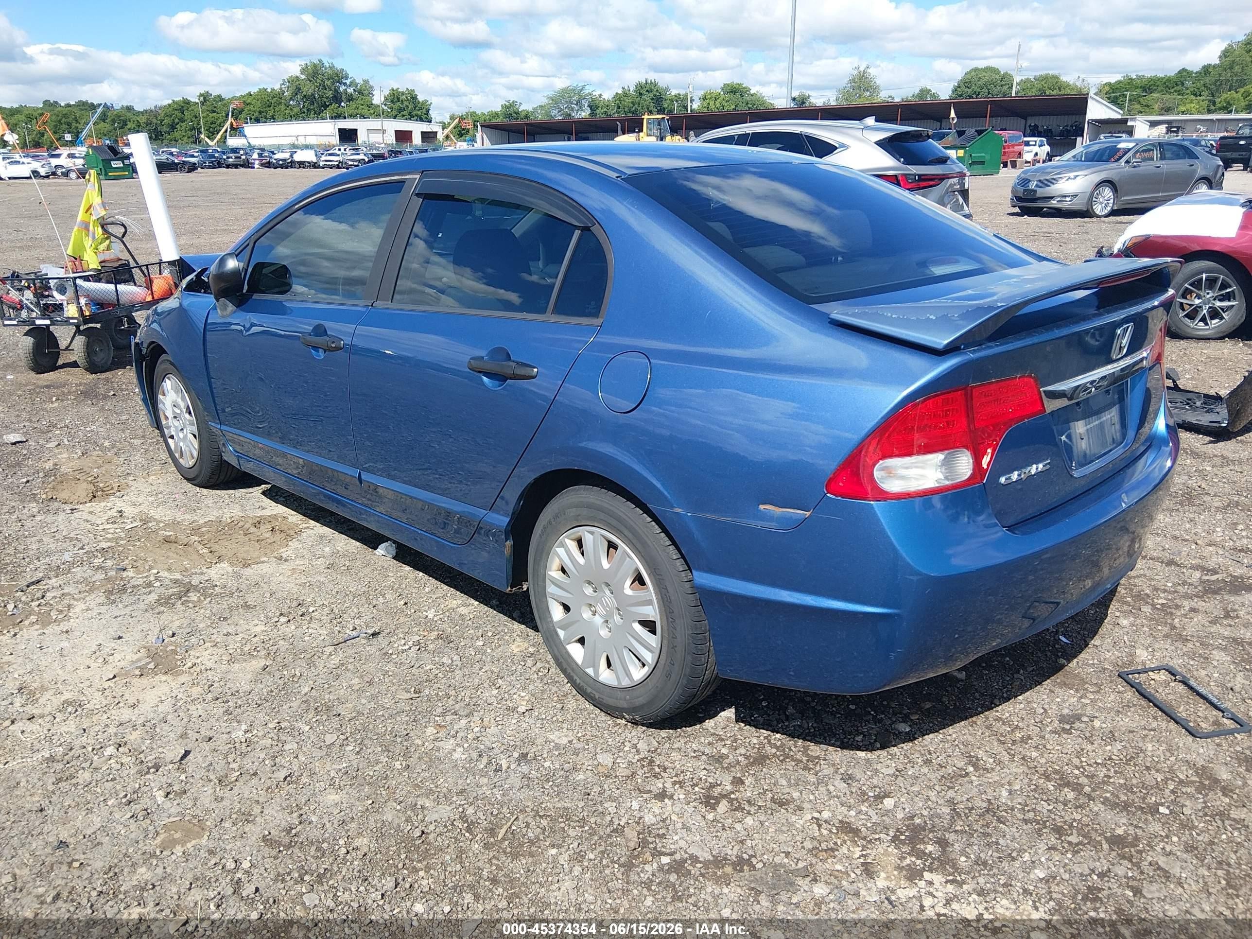 2010 Honda Civic Vp Blue vin: 19XFA1F37AE035741