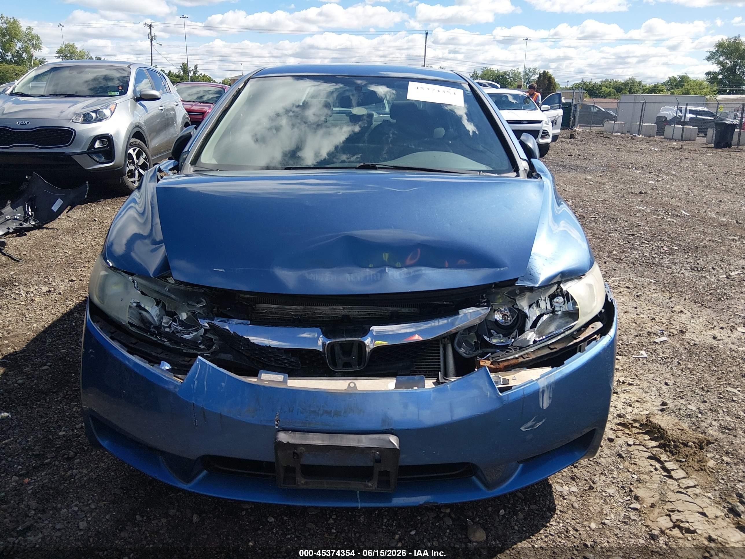 2010 Honda Civic Vp Blue vin: 19XFA1F37AE035741