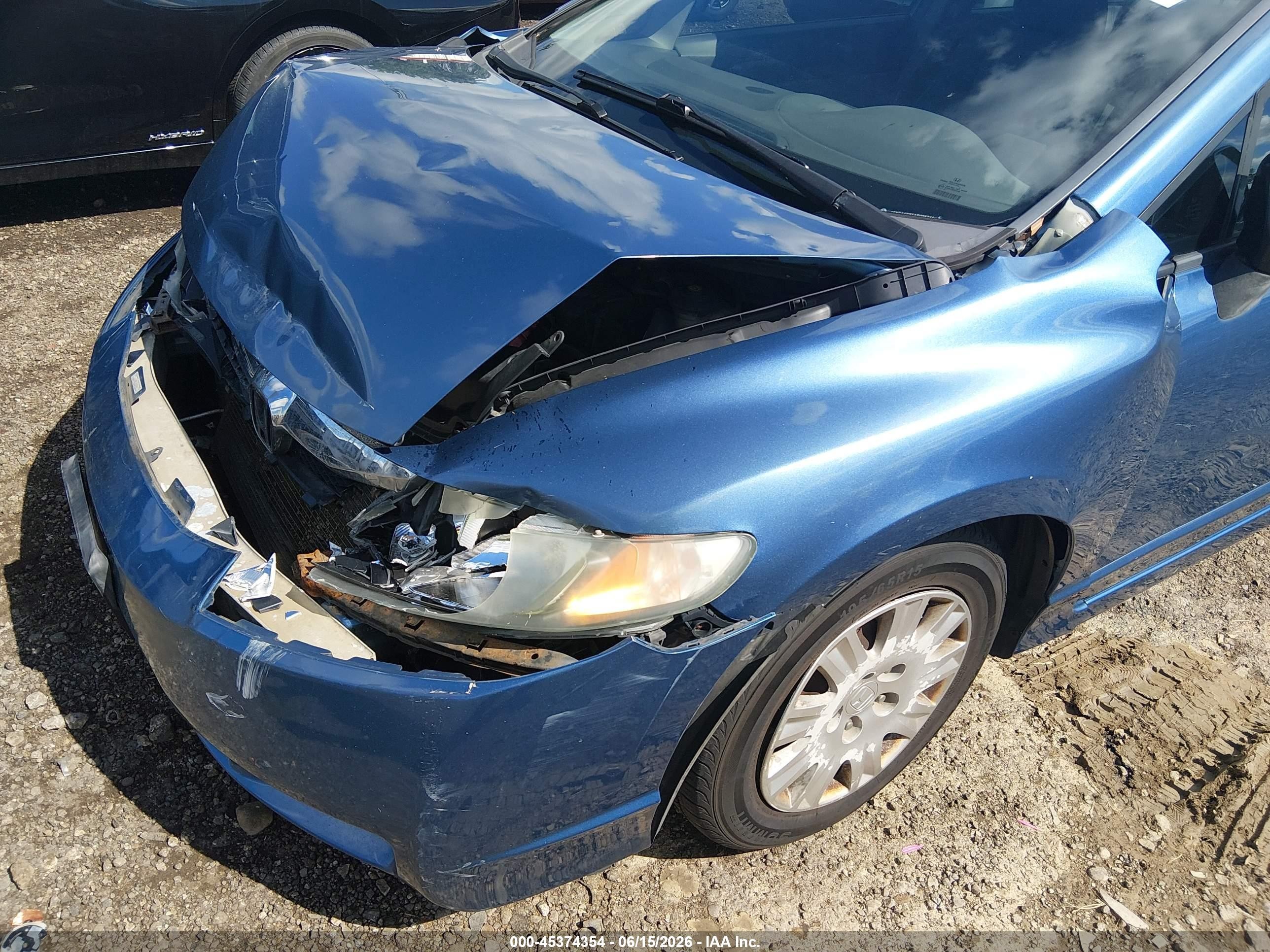 2010 Honda Civic Vp Blue vin: 19XFA1F37AE035741