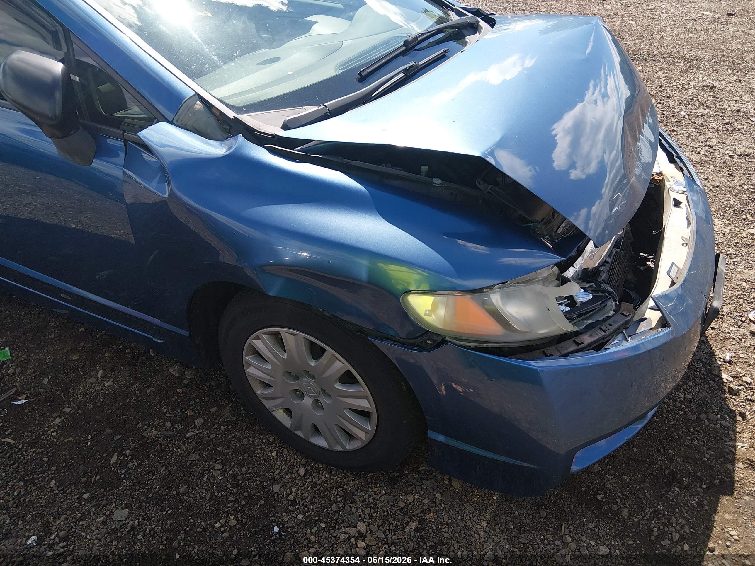 2010 Honda Civic Vp Blue vin: 19XFA1F37AE035741