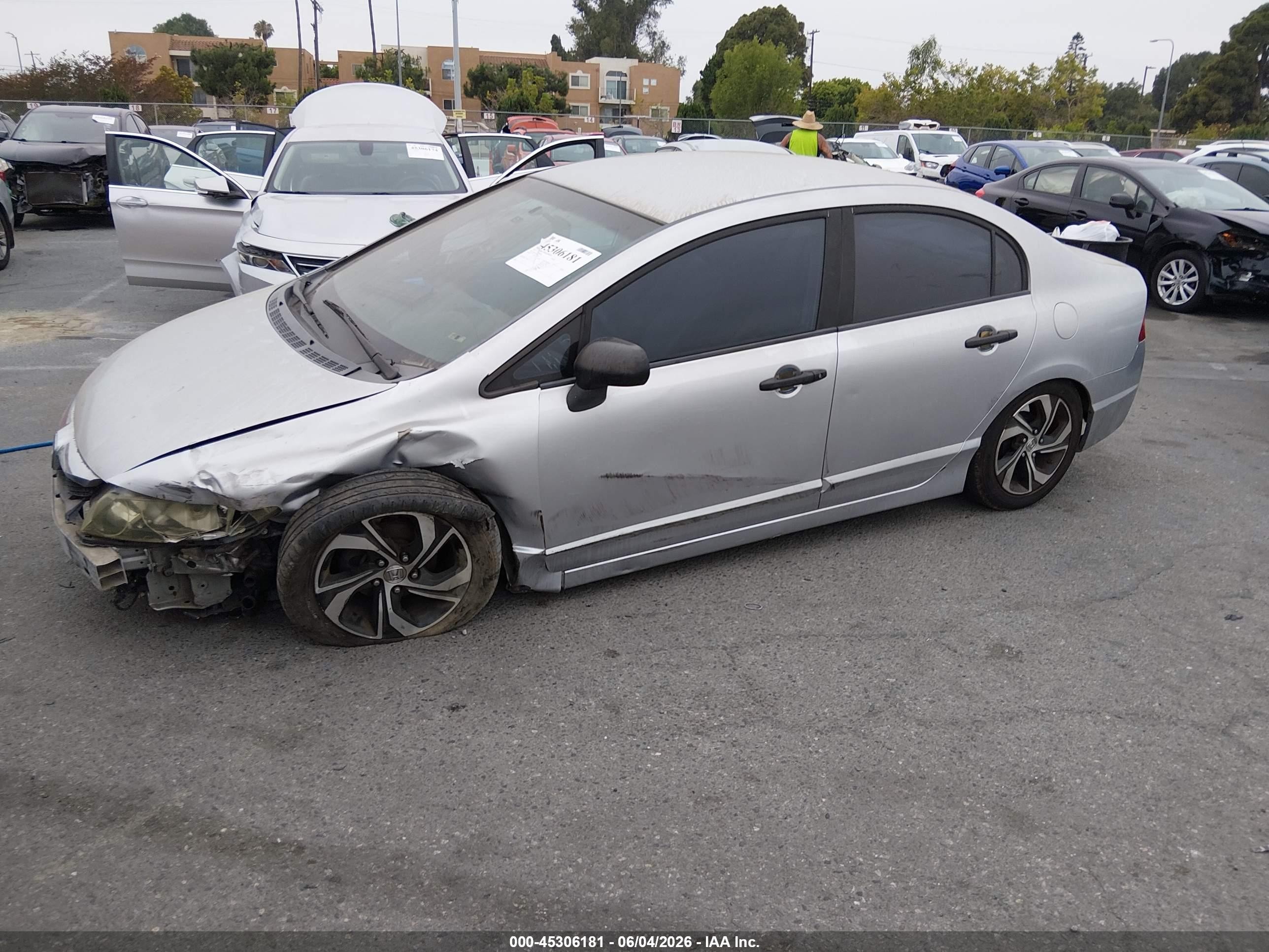 2010 Honda Civic Vp Gray vin: 19XFA1F38AE016325