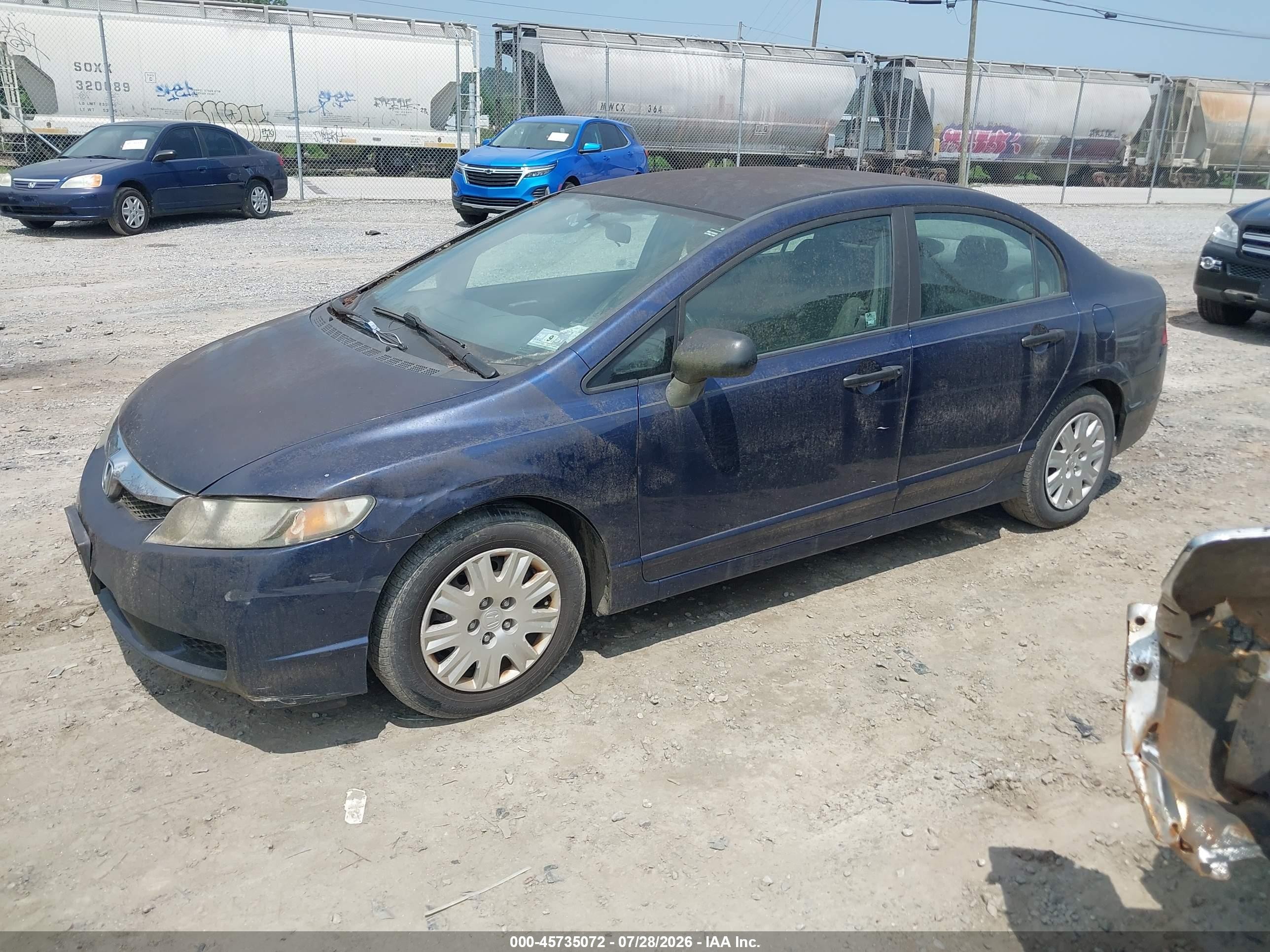 2010 Honda Civic Vp Синий vin: 19XFA1F39AE041931