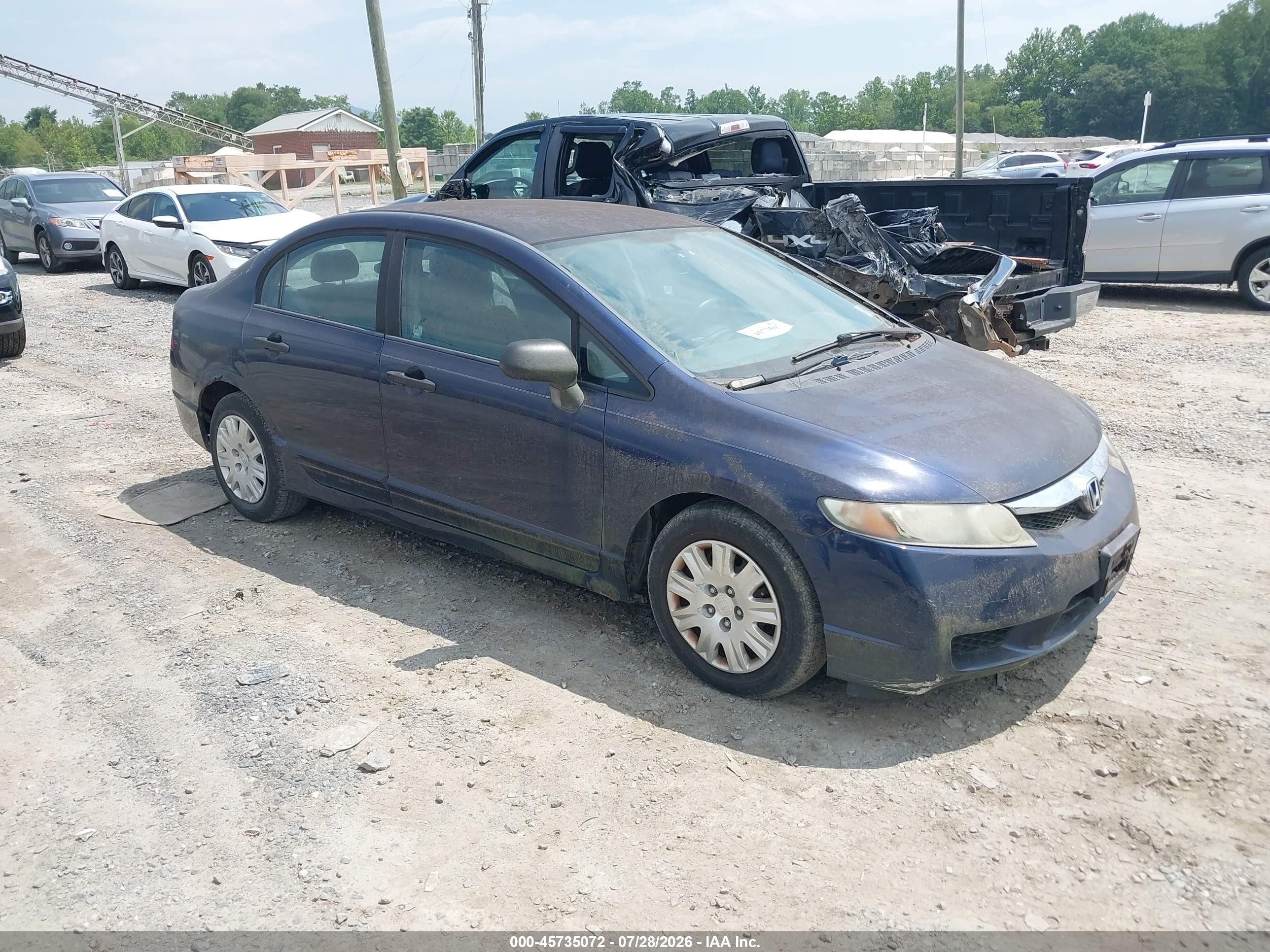 2010 Honda Civic Vp Синий vin: 19XFA1F39AE041931
