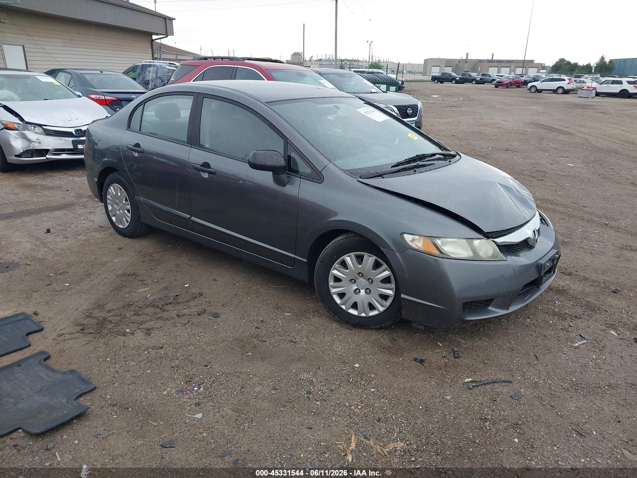 2011 Honda Civic Vp Gray vin: 19XFA1F39BE024614