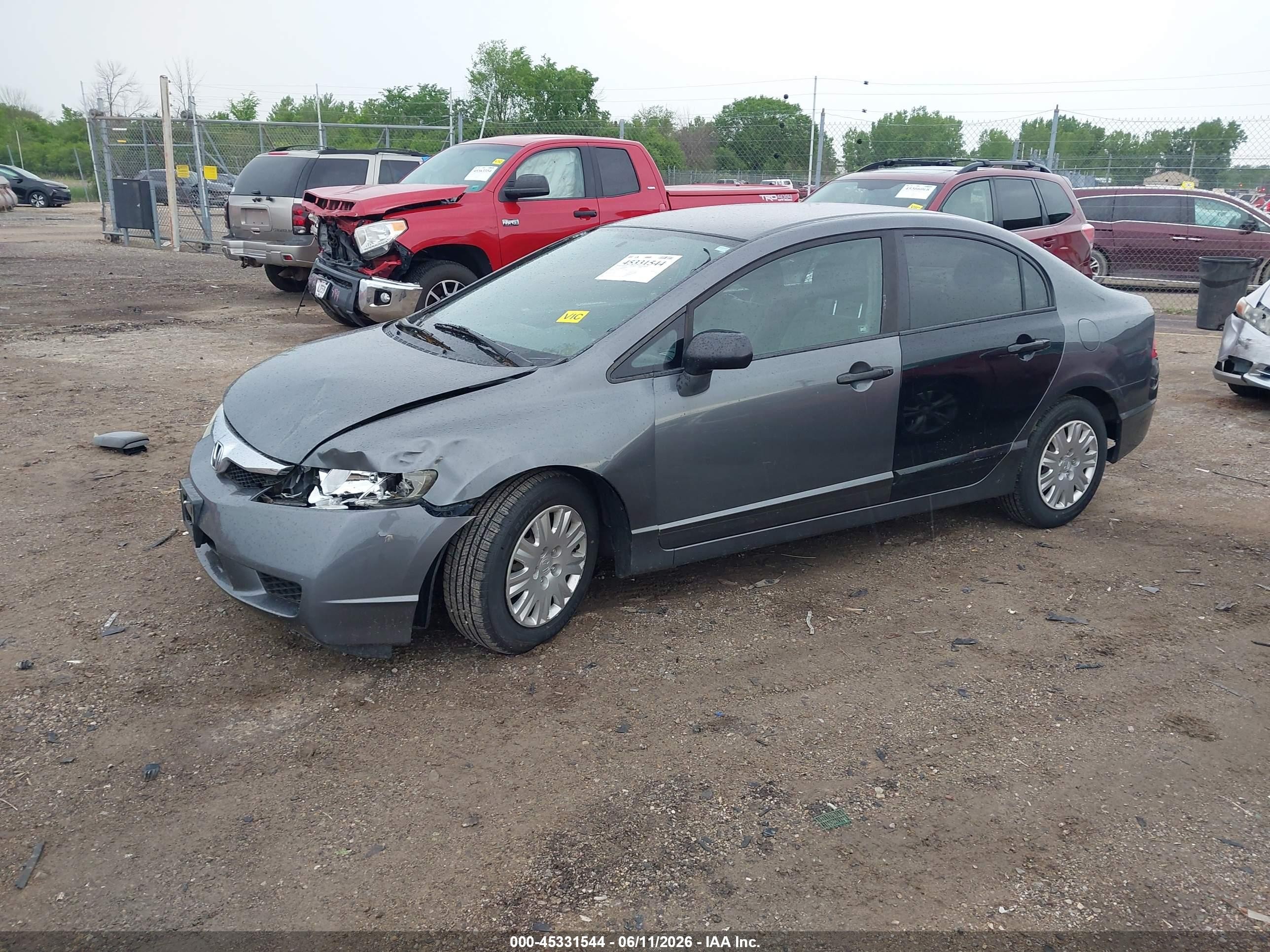 2011 Honda Civic Vp Gray vin: 19XFA1F39BE024614