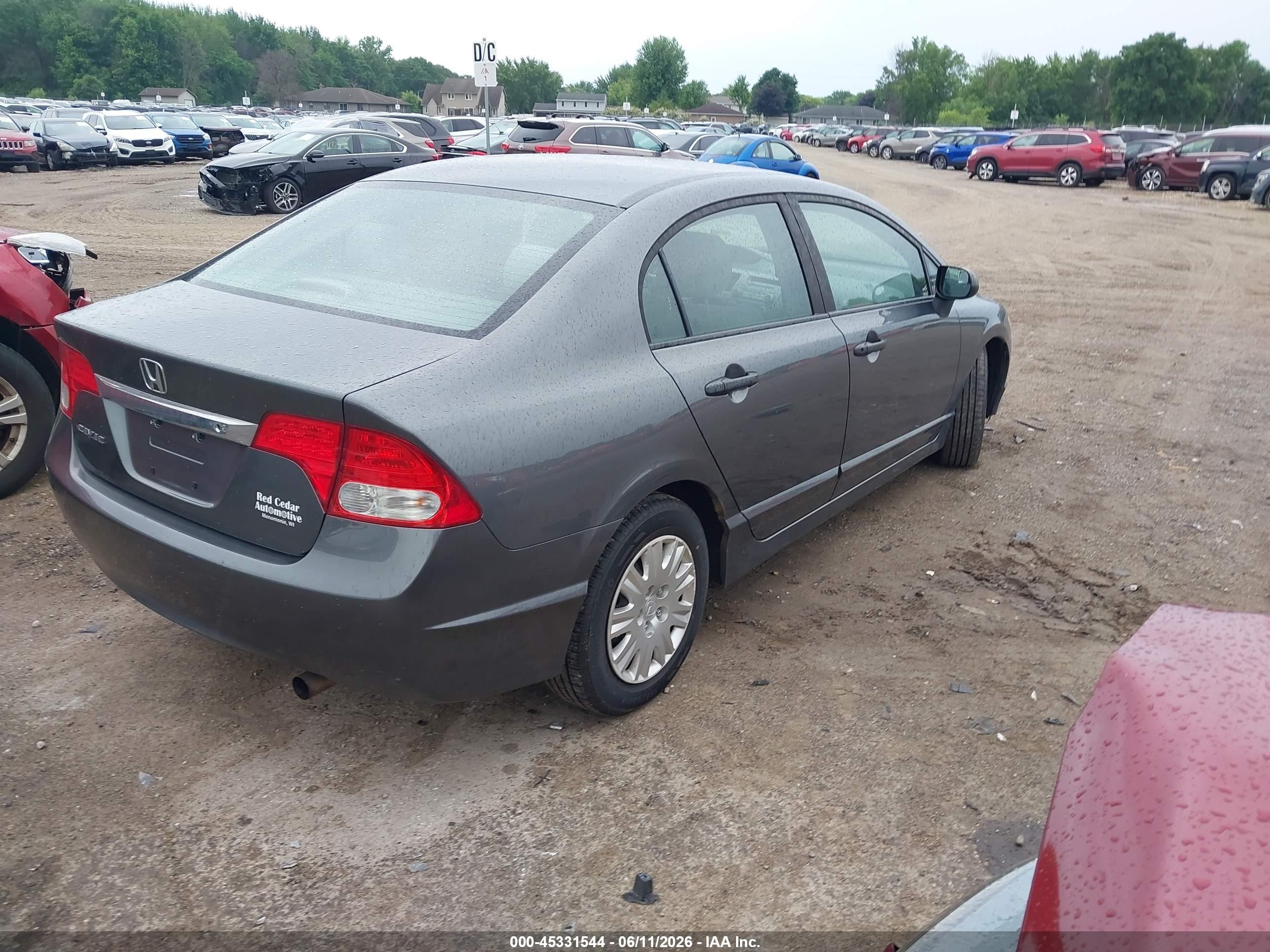 2011 Honda Civic Vp Gray vin: 19XFA1F39BE024614