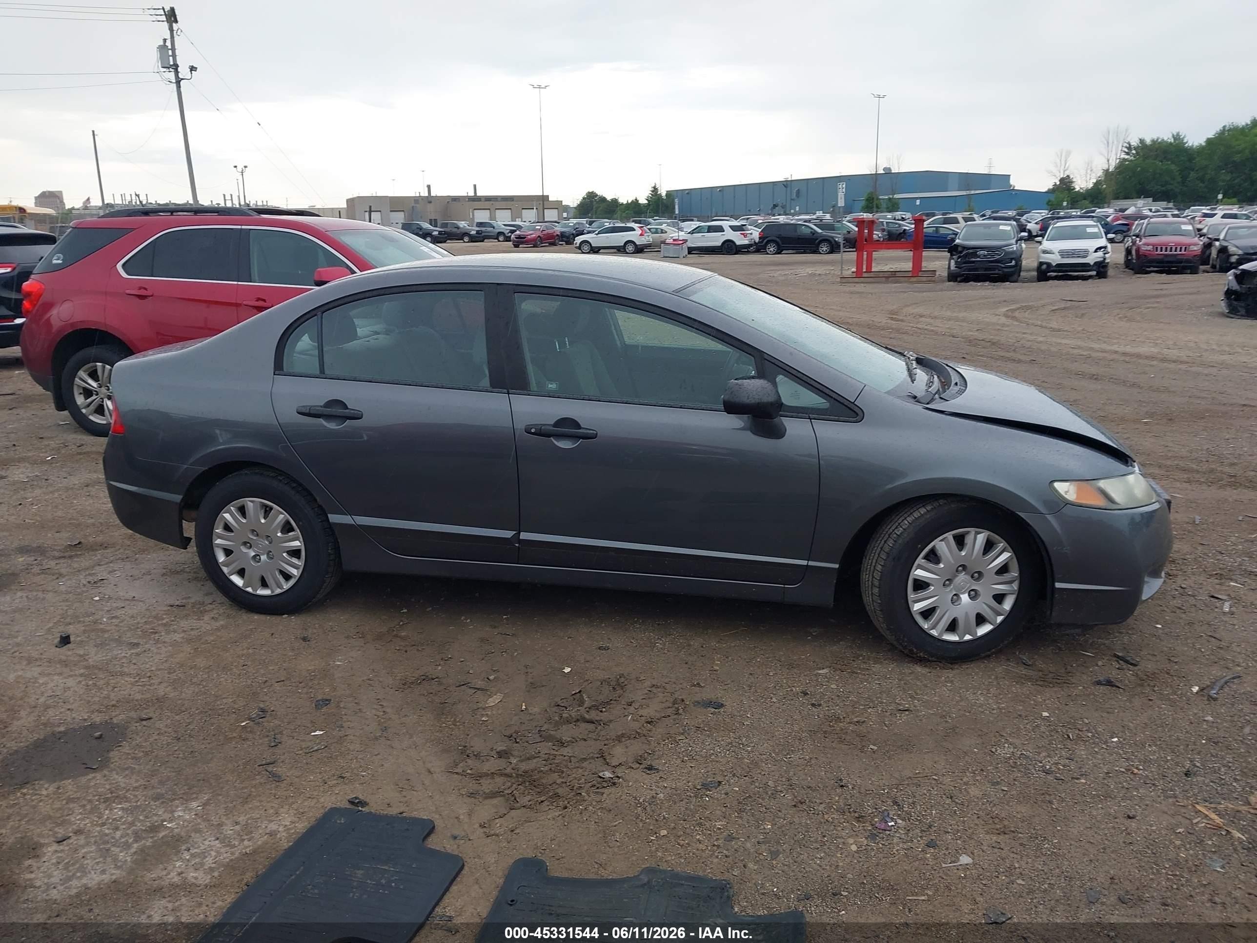 2011 Honda Civic Vp Gray vin: 19XFA1F39BE024614