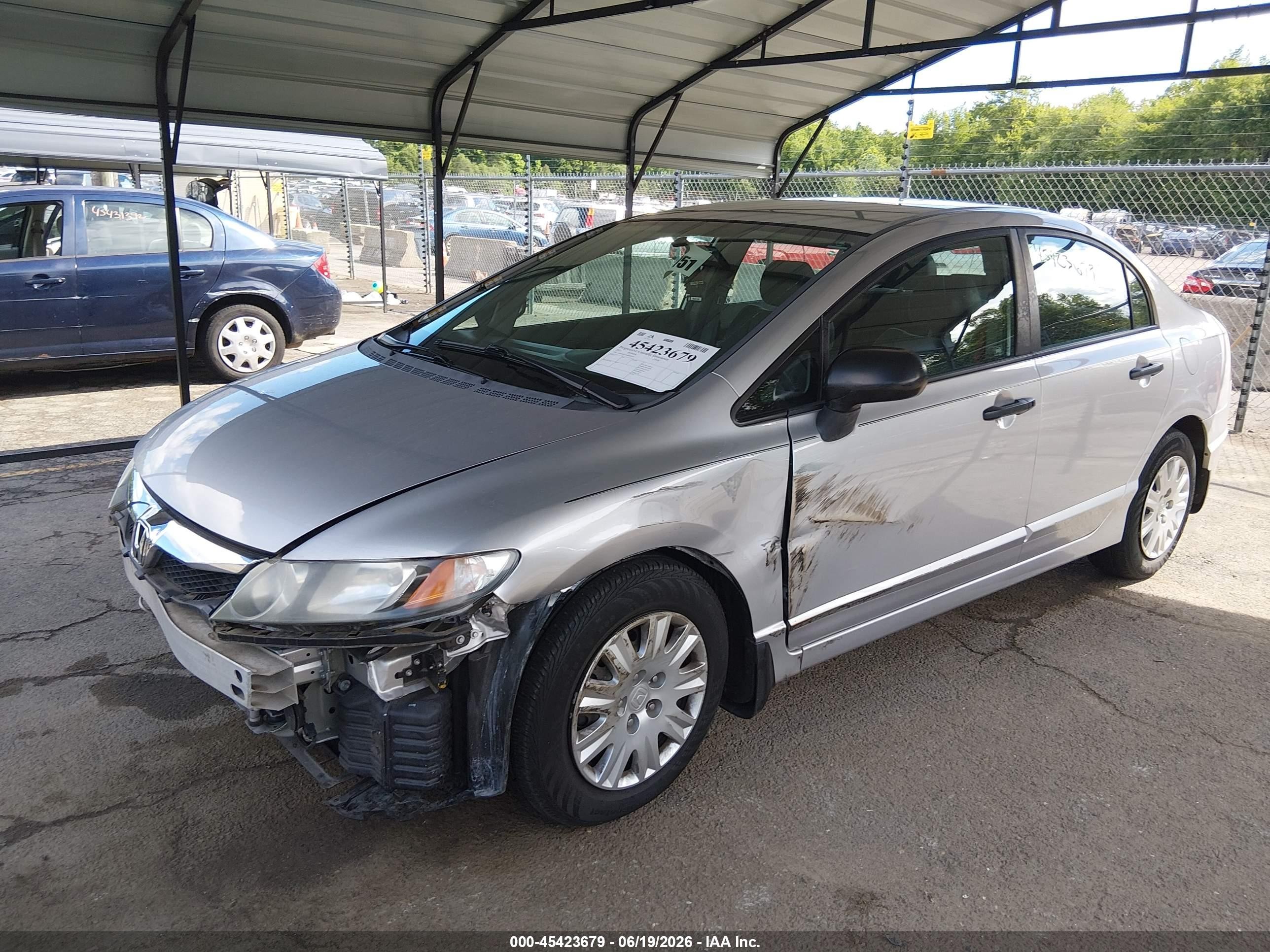 2011 Honda Civic Vp Silver vin: 19XFA1F39BE032972