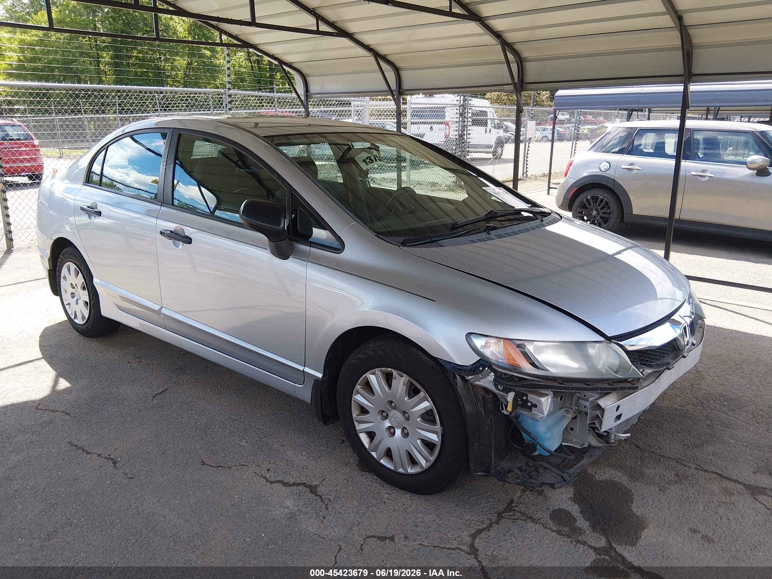 2011 Honda Civic Vp Silver vin: 19XFA1F39BE032972