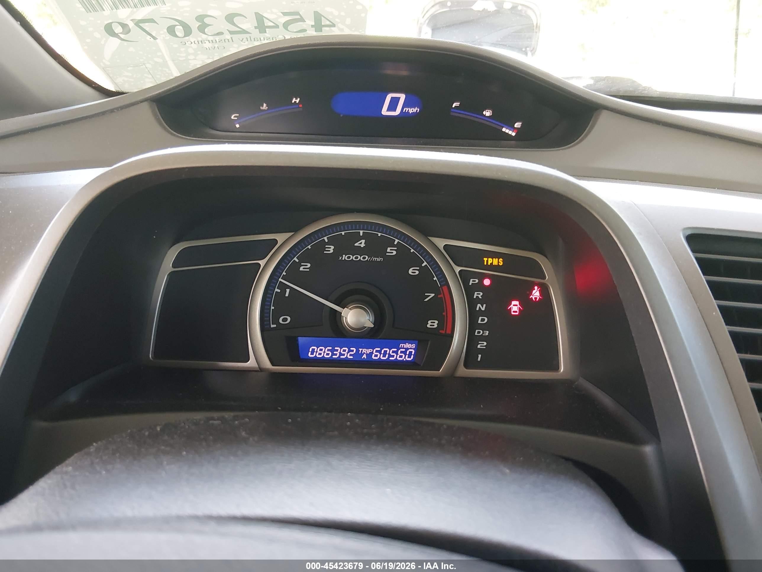 2011 Honda Civic Vp Silver vin: 19XFA1F39BE032972