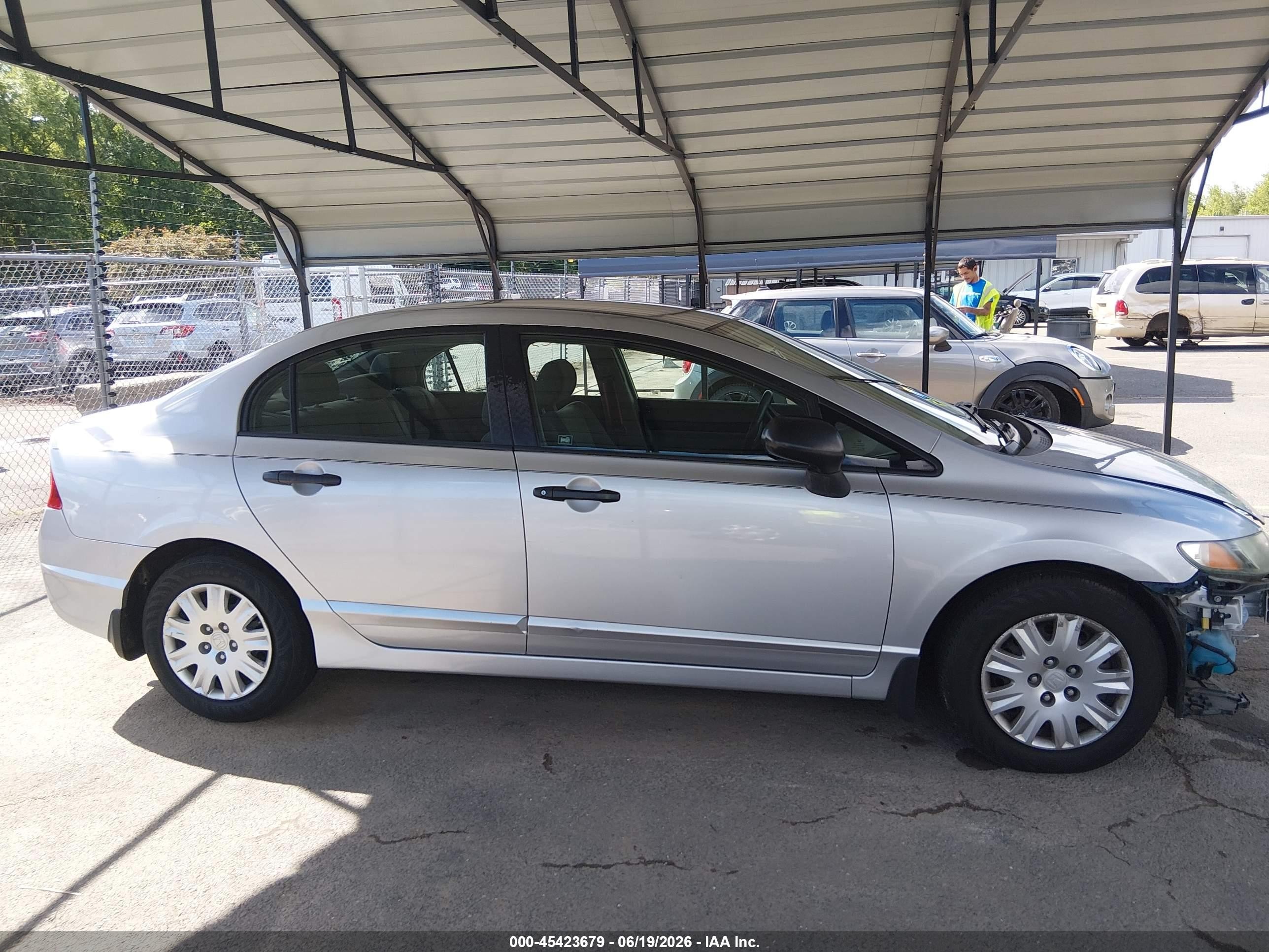 2011 Honda Civic Vp Silver vin: 19XFA1F39BE032972