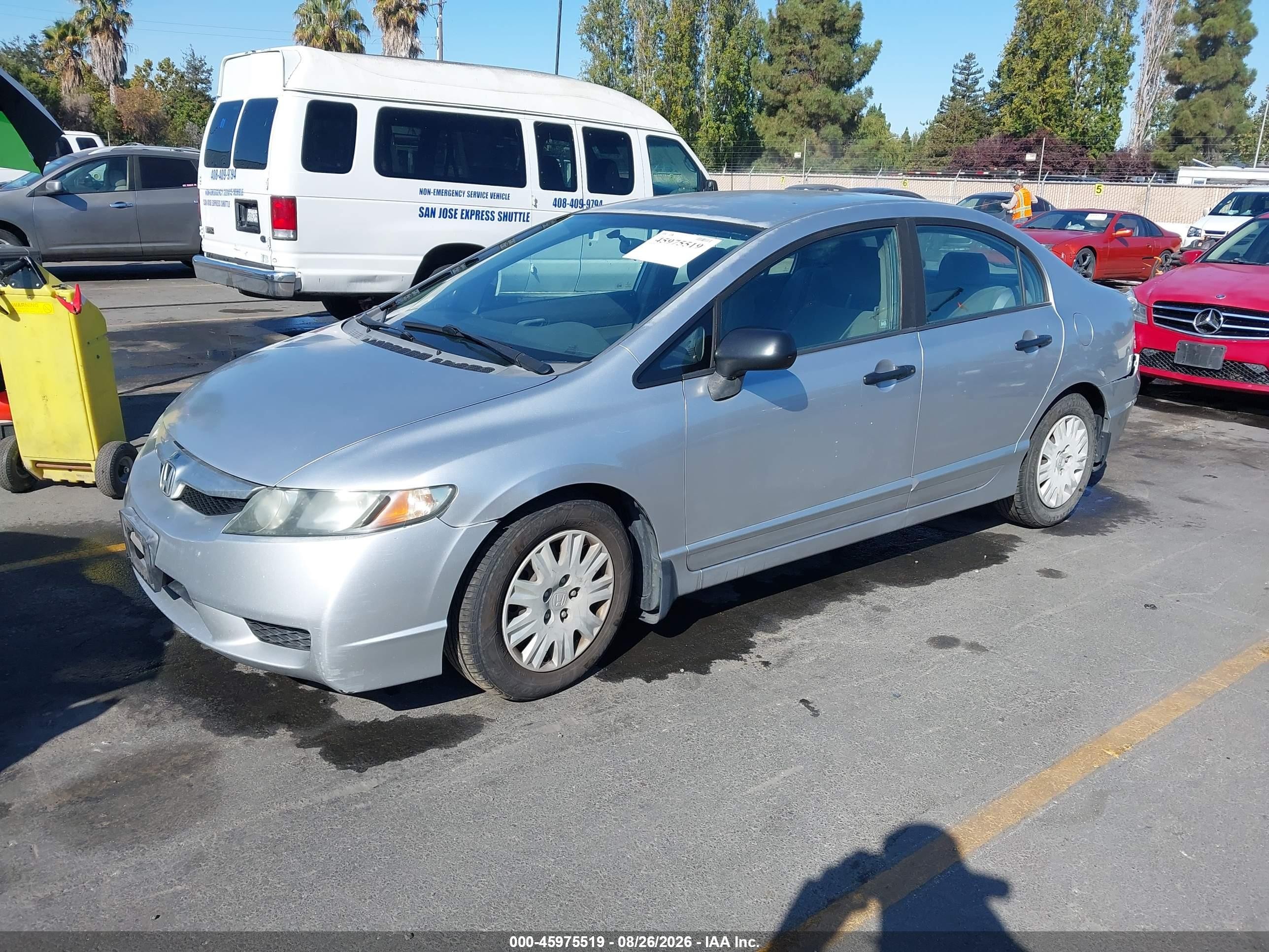 2010 Honda Civic Vp Silver vin: 19XFA1F3XAE025561