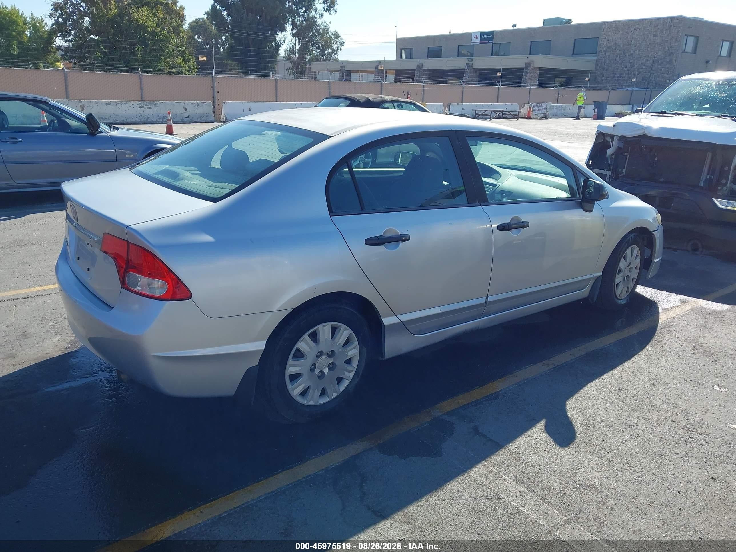 2010 Honda Civic Vp Silver vin: 19XFA1F3XAE025561