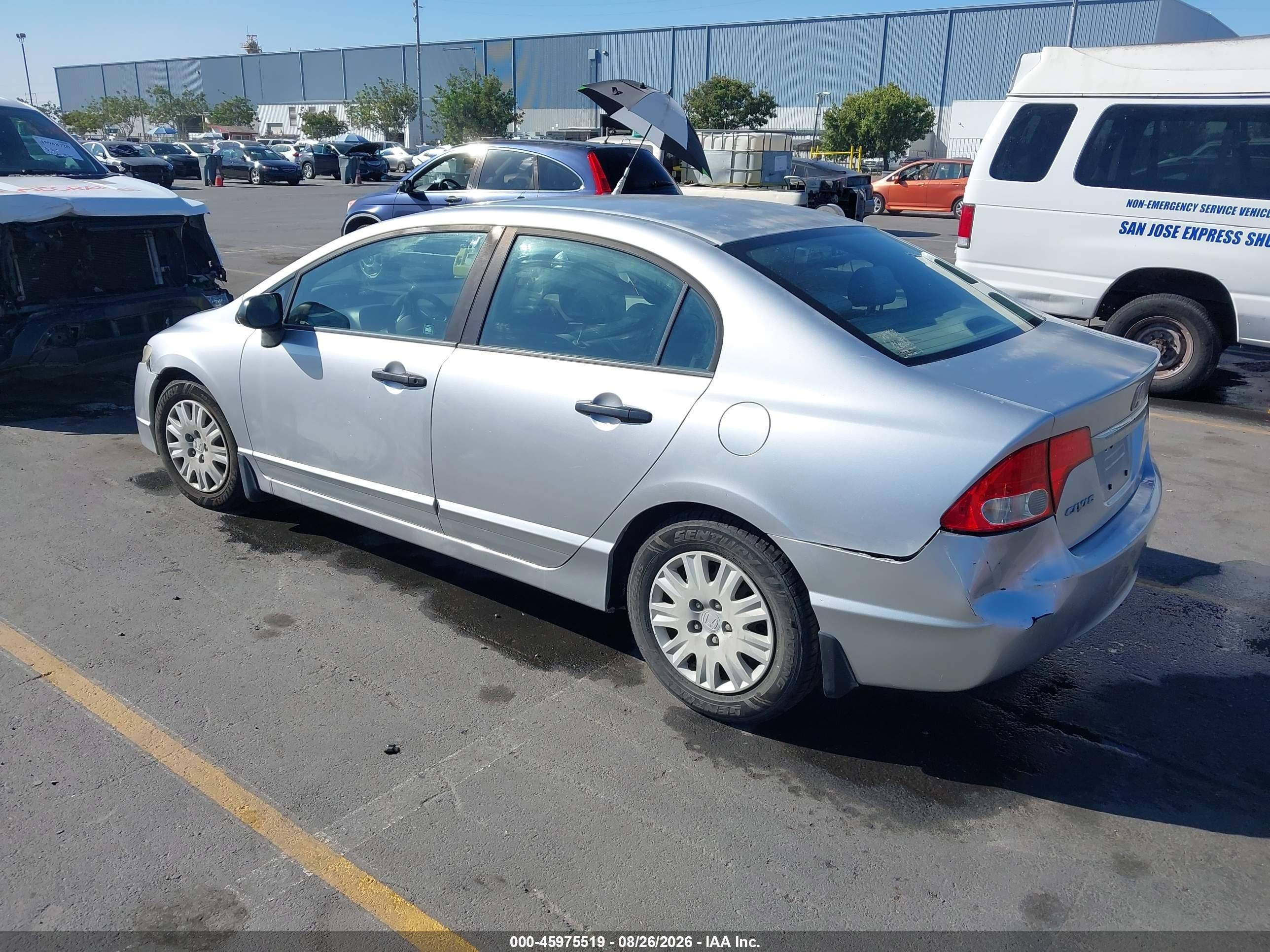 2010 Honda Civic Vp Silver vin: 19XFA1F3XAE025561