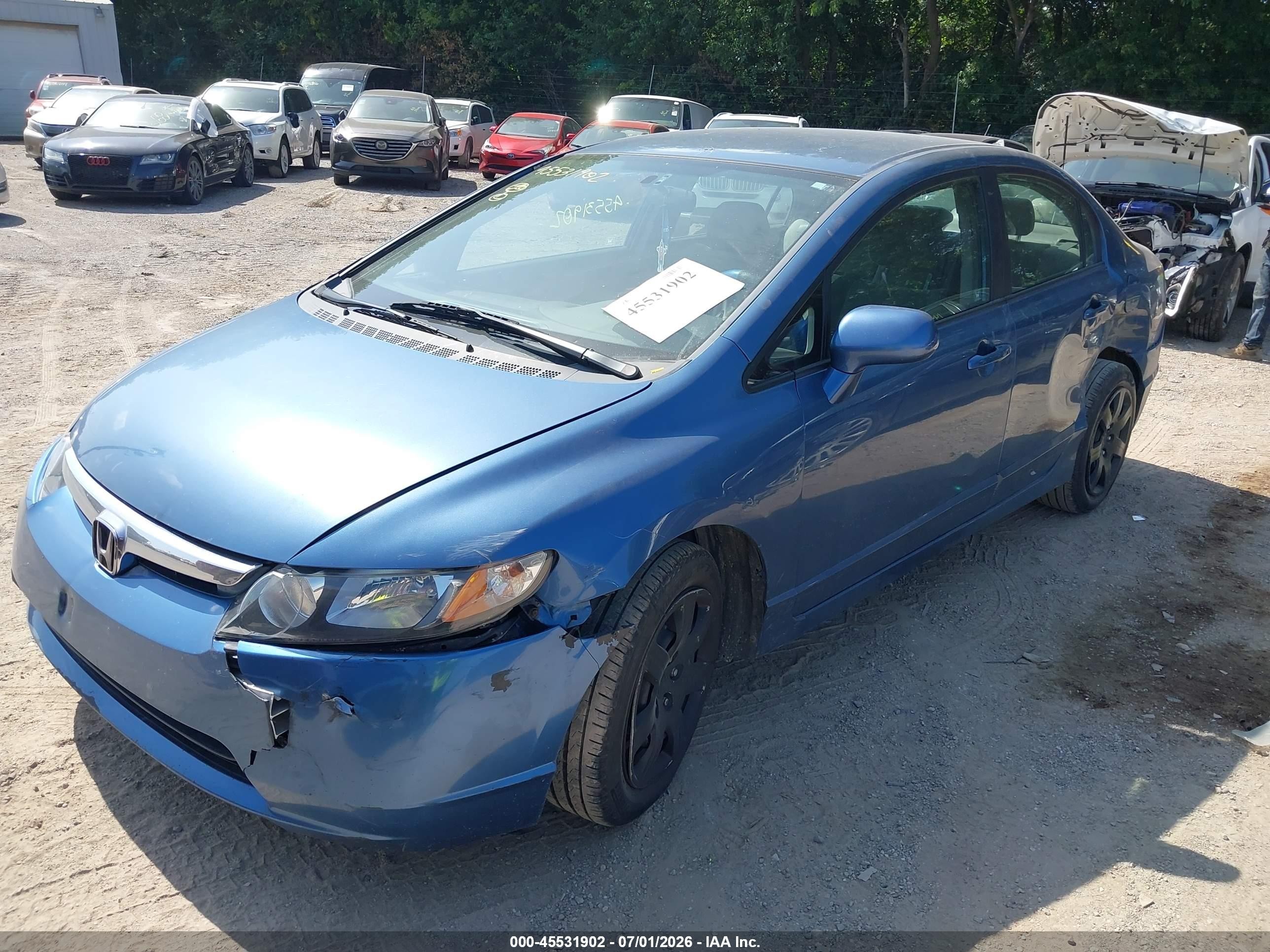 2010 Honda Civic Lx Blue vin: 19XFA1F50AE012240