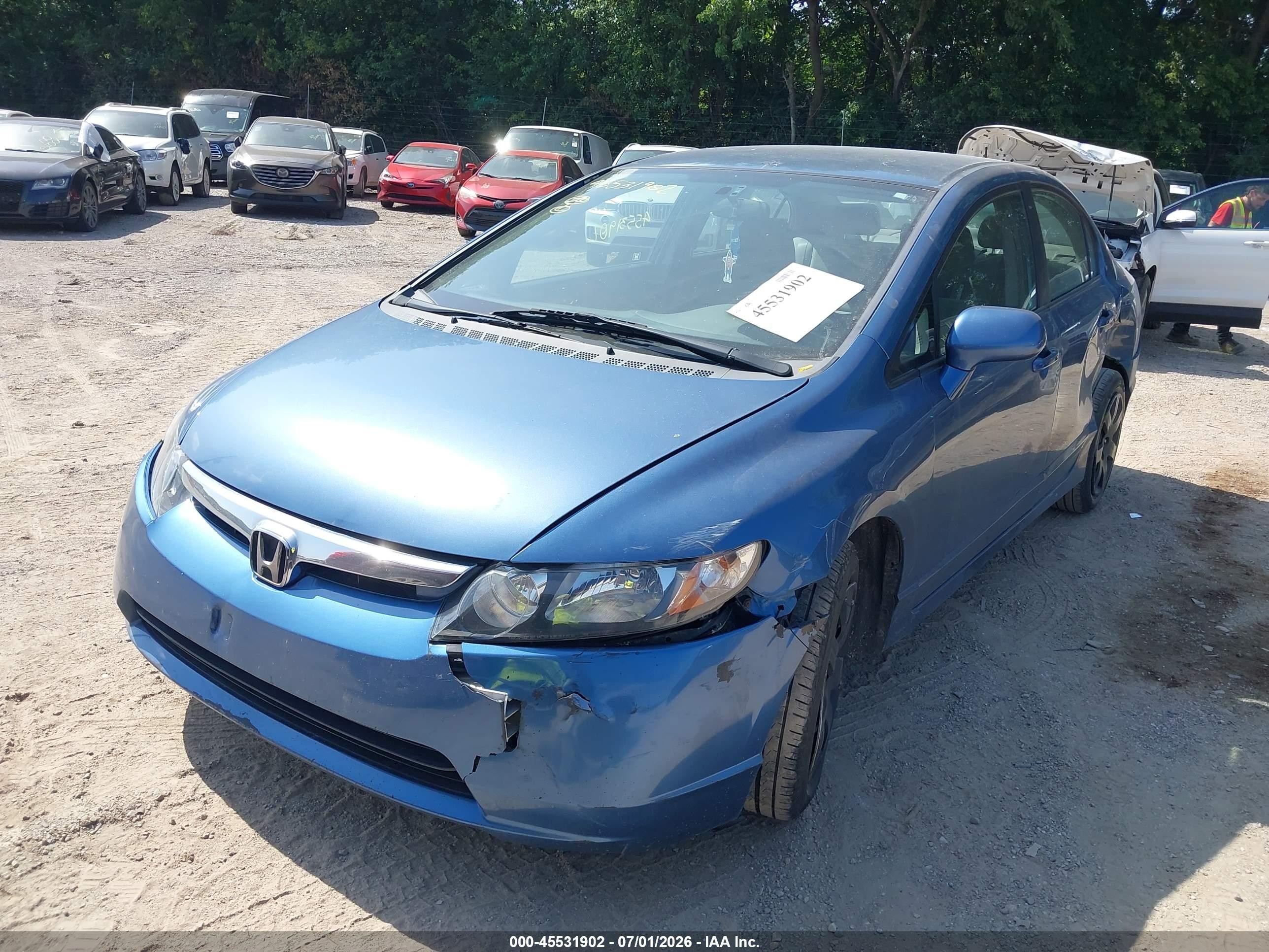 2010 Honda Civic Lx Blue vin: 19XFA1F50AE012240