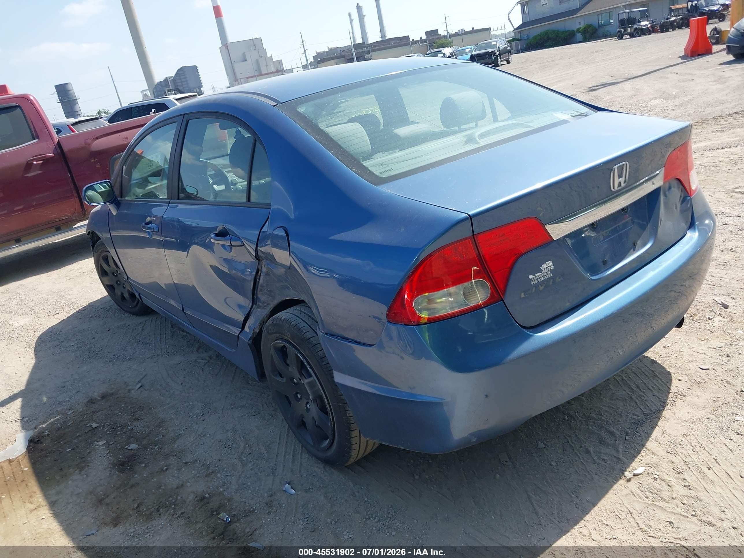 2010 Honda Civic Lx Blue vin: 19XFA1F50AE012240