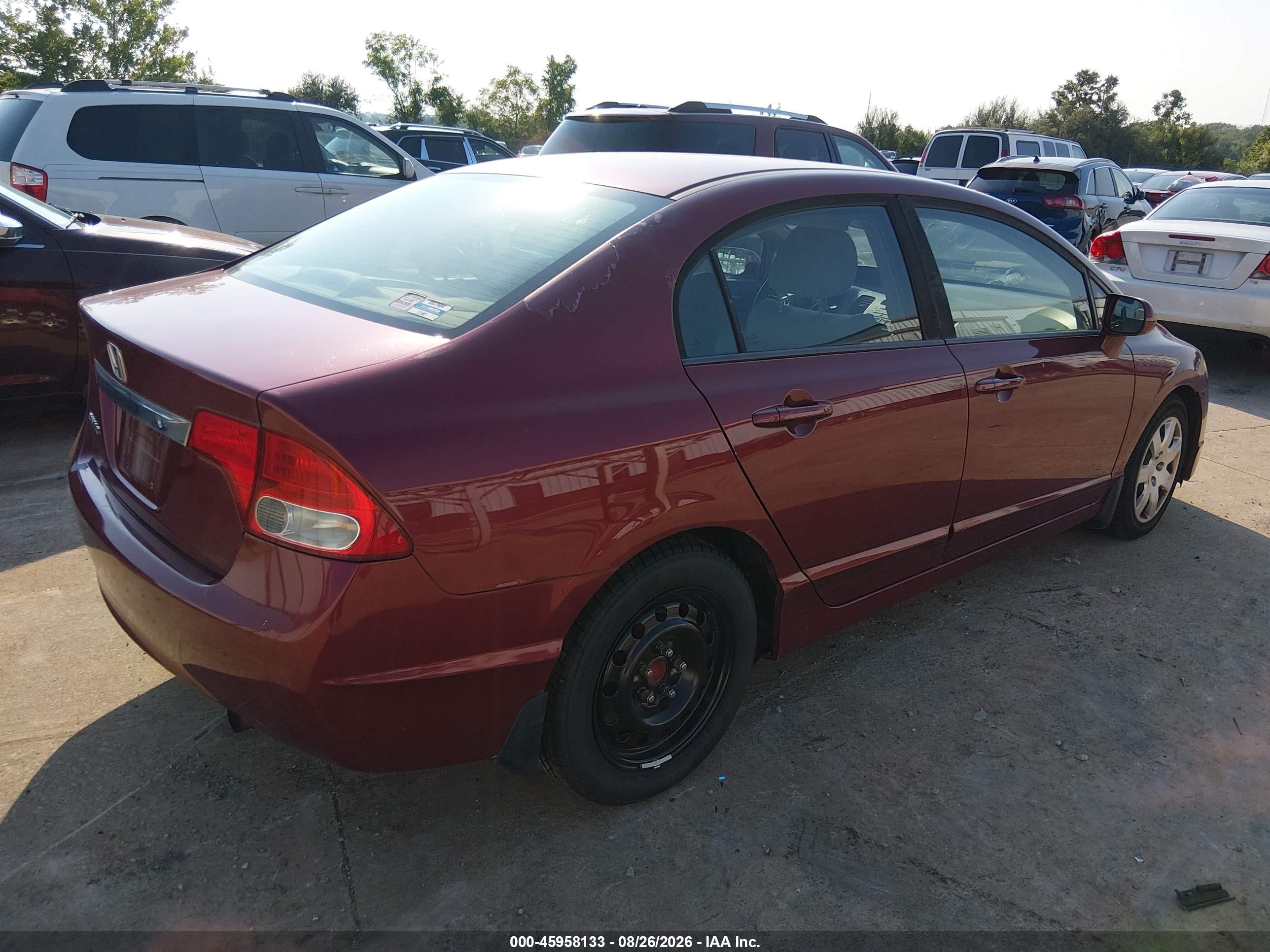 2010 Honda Civic Lx Red vin: 19XFA1F50AE016014
