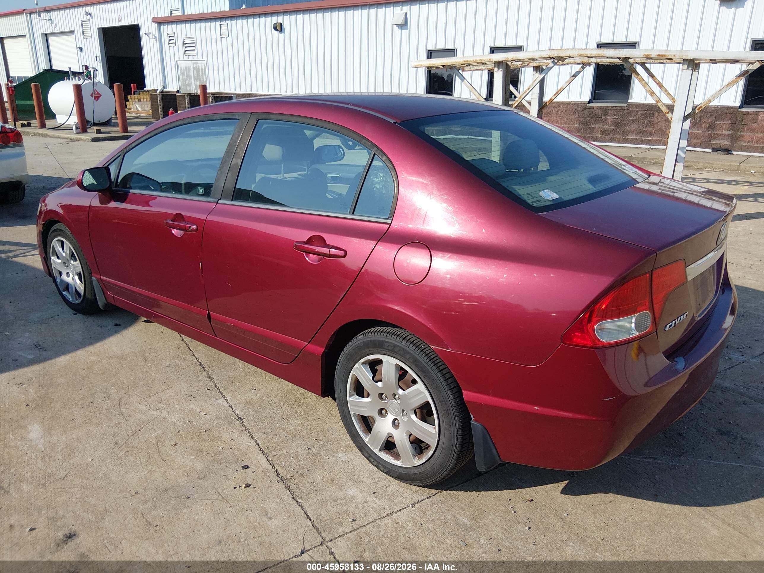 2010 Honda Civic Lx Red vin: 19XFA1F50AE016014