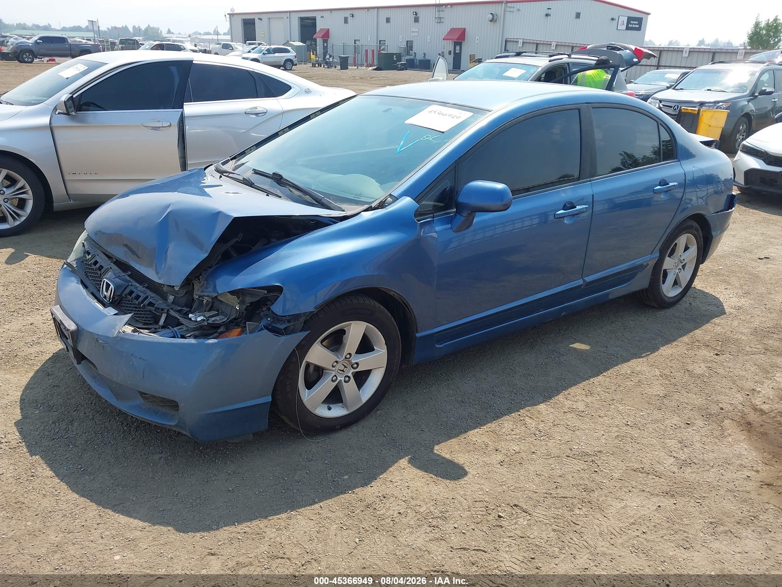 2010 Honda Civic Lx Blue vin: 19XFA1F50AE018037