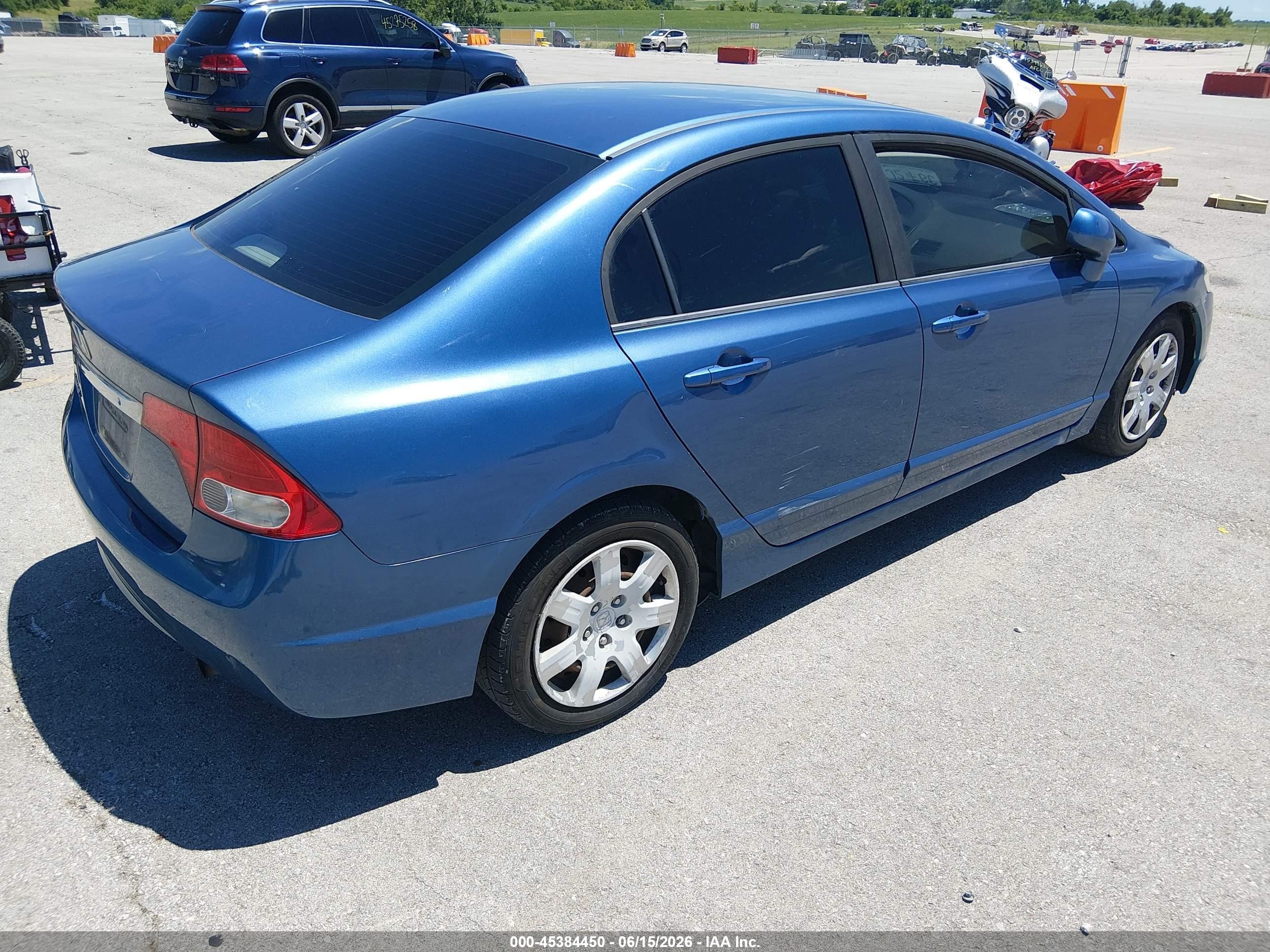 2010 Honda Civic Lx Blue vin: 19XFA1F50AE065407