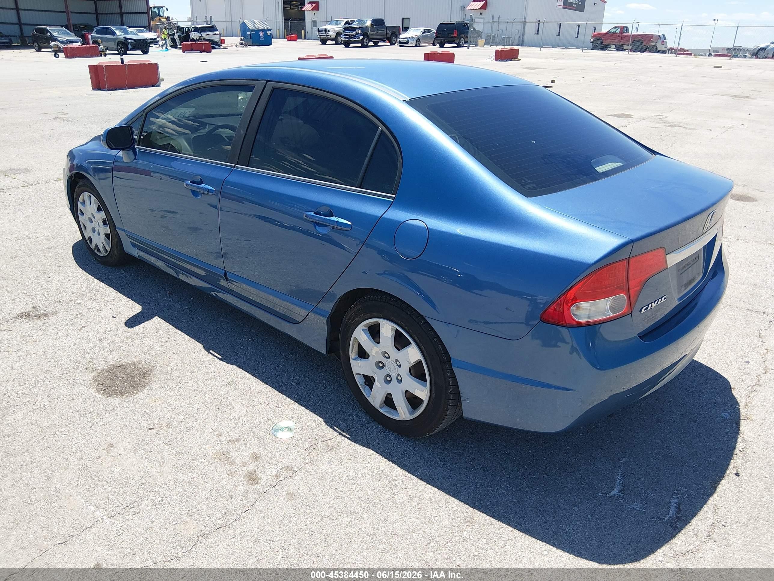 2010 Honda Civic Lx Blue vin: 19XFA1F50AE065407