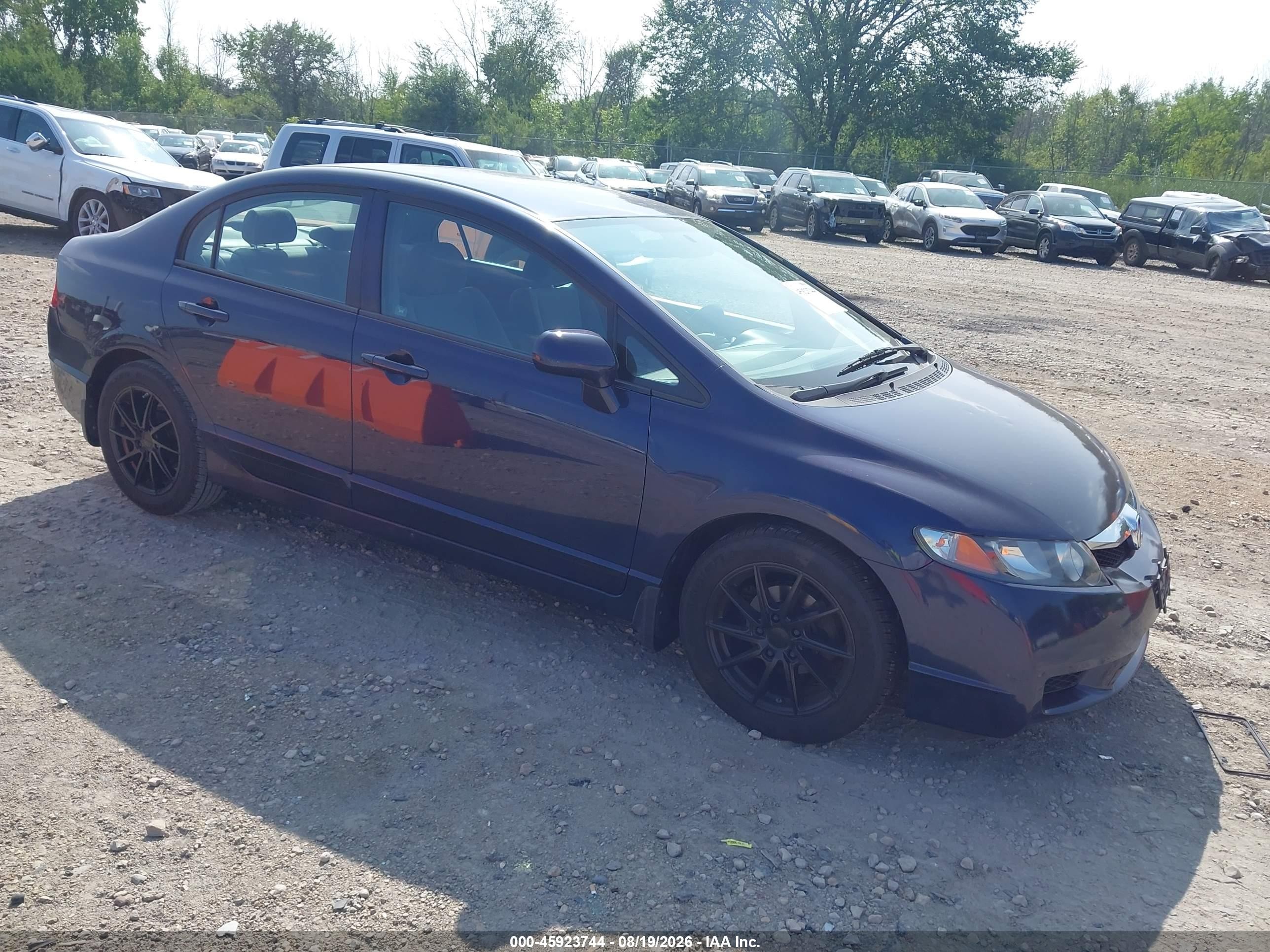 2010 Honda Civic Lx Dark Blue vin: 19XFA1F50AE075144