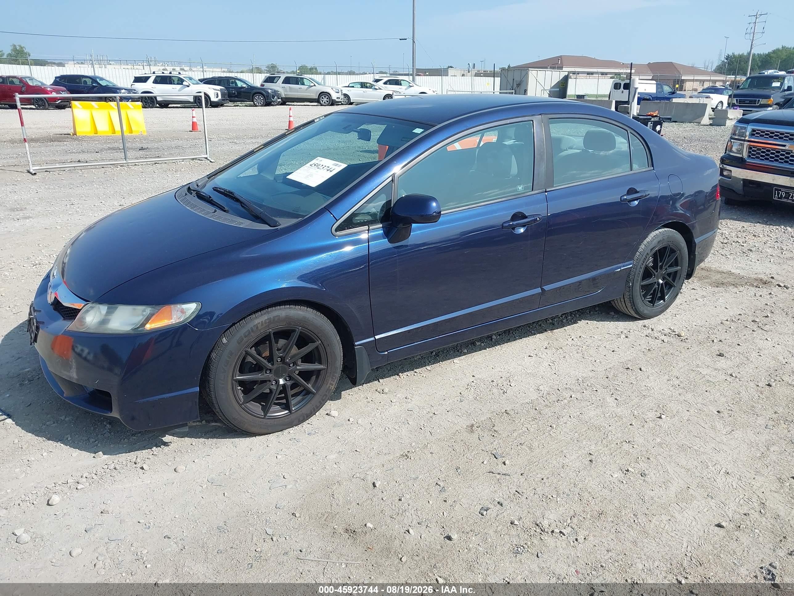 2010 Honda Civic Lx Dark Blue vin: 19XFA1F50AE075144