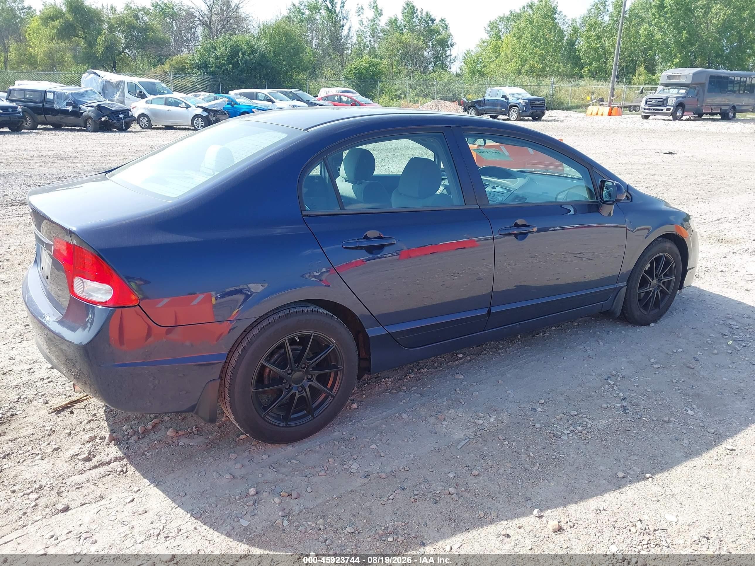 2010 Honda Civic Lx Dark Blue vin: 19XFA1F50AE075144
