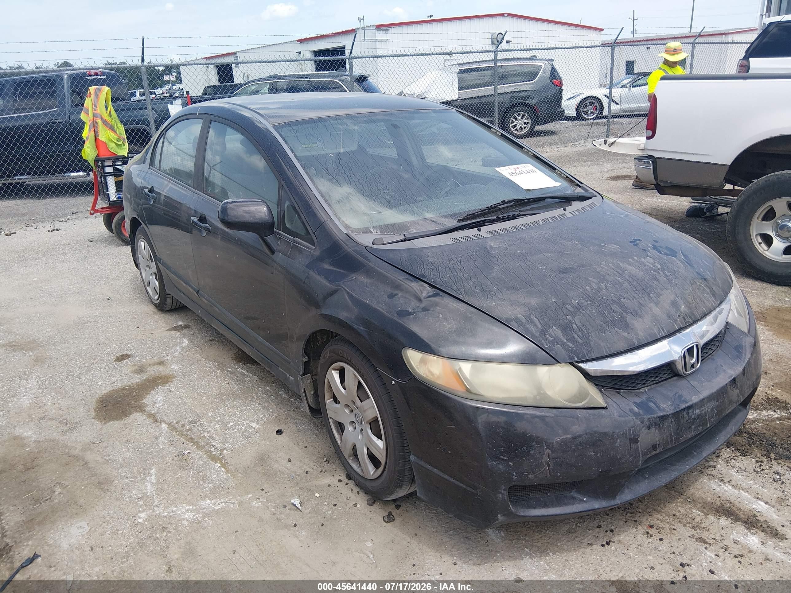 2010 Honda Civic Lx Black vin: 19XFA1F50AE076424