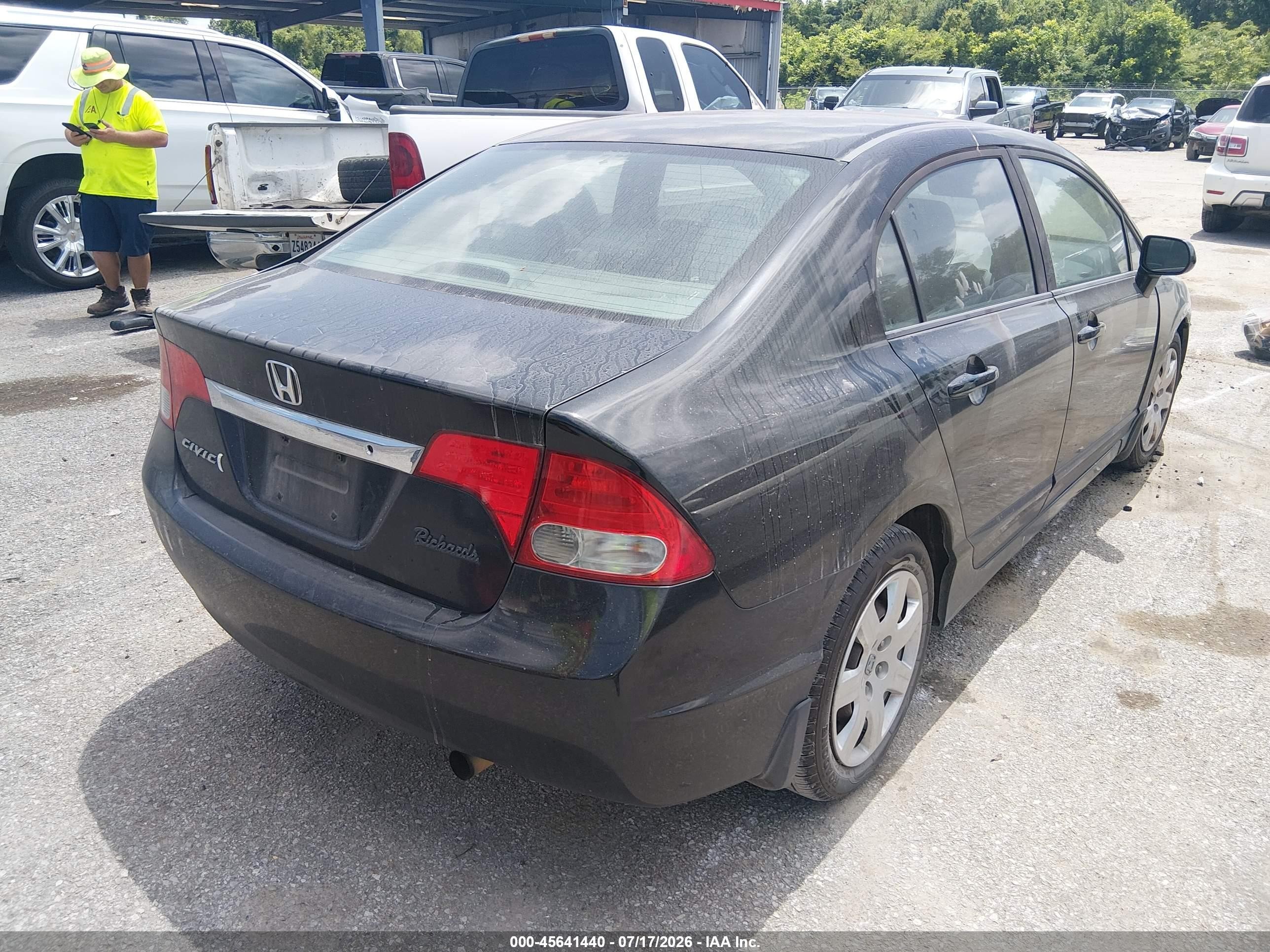 2010 Honda Civic Lx Black vin: 19XFA1F50AE076424
