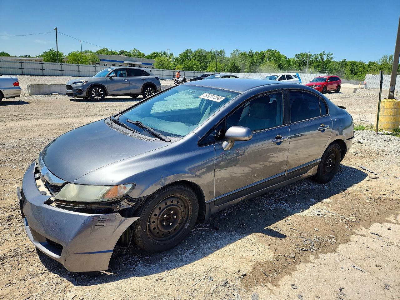 2010 Honda Civic Lx Gray vin: 19XFA1F50AE080649