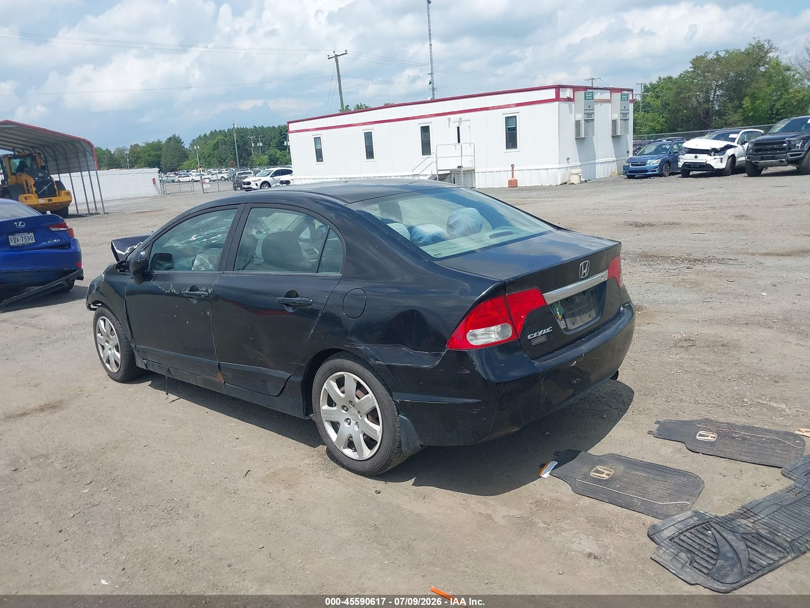 2011 Honda Civic Lx Black vin: 19XFA1F50BE002907