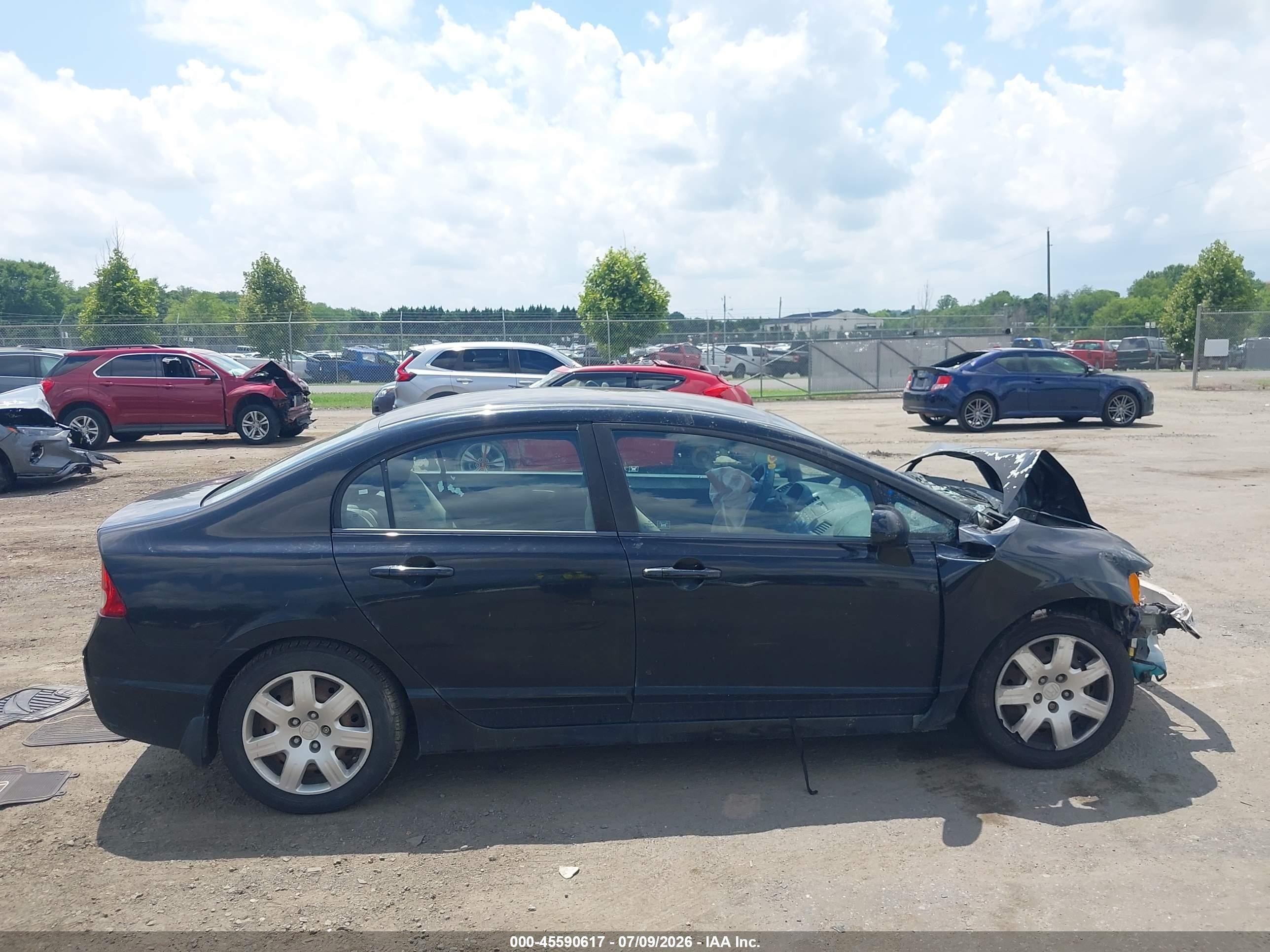 2011 Honda Civic Lx Black vin: 19XFA1F50BE002907