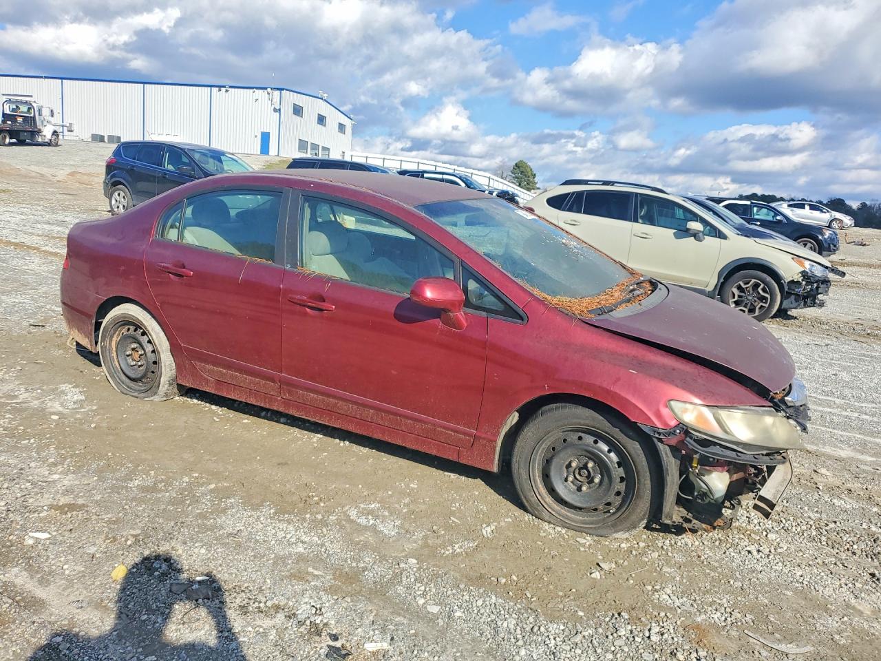 2011 Honda Civic Lx Темно-бордовый vin: 19XFA1F50BE008397