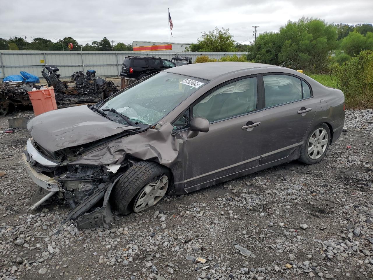 2011 Honda Civic Lx Gray vin: 19XFA1F50BE016516