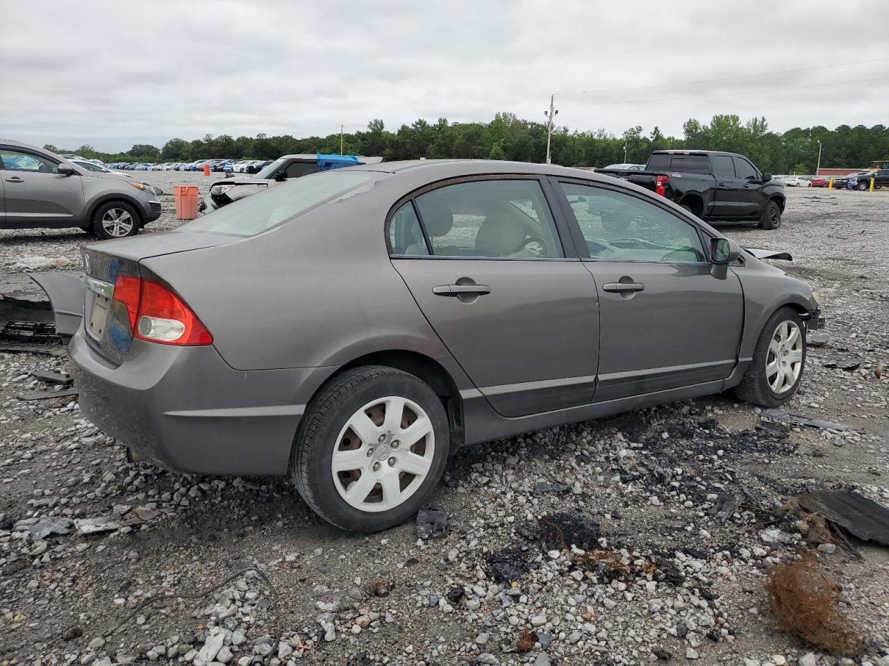 2011 Honda Civic Lx Gray vin: 19XFA1F50BE016516