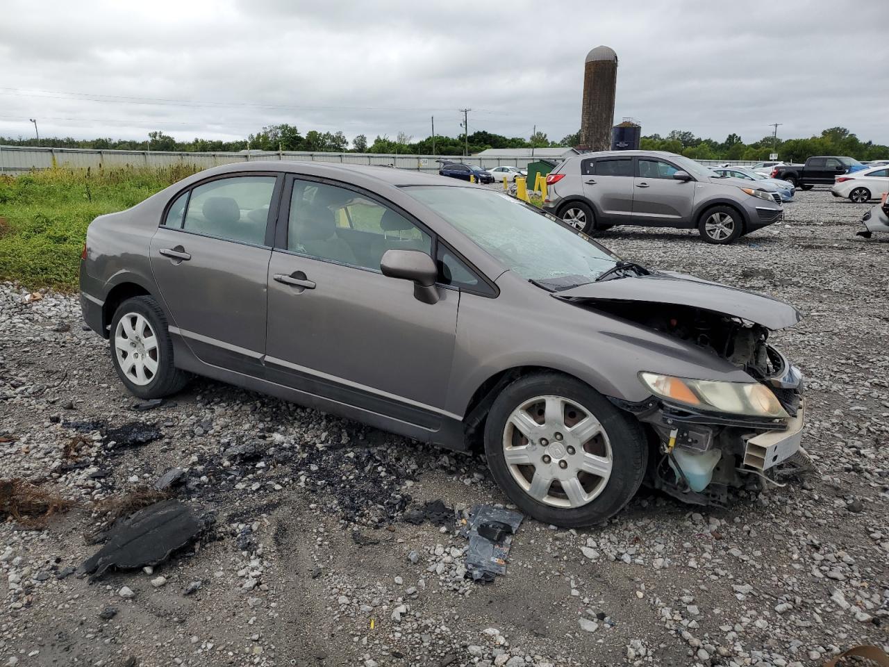 2011 Honda Civic Lx Gray vin: 19XFA1F50BE016516