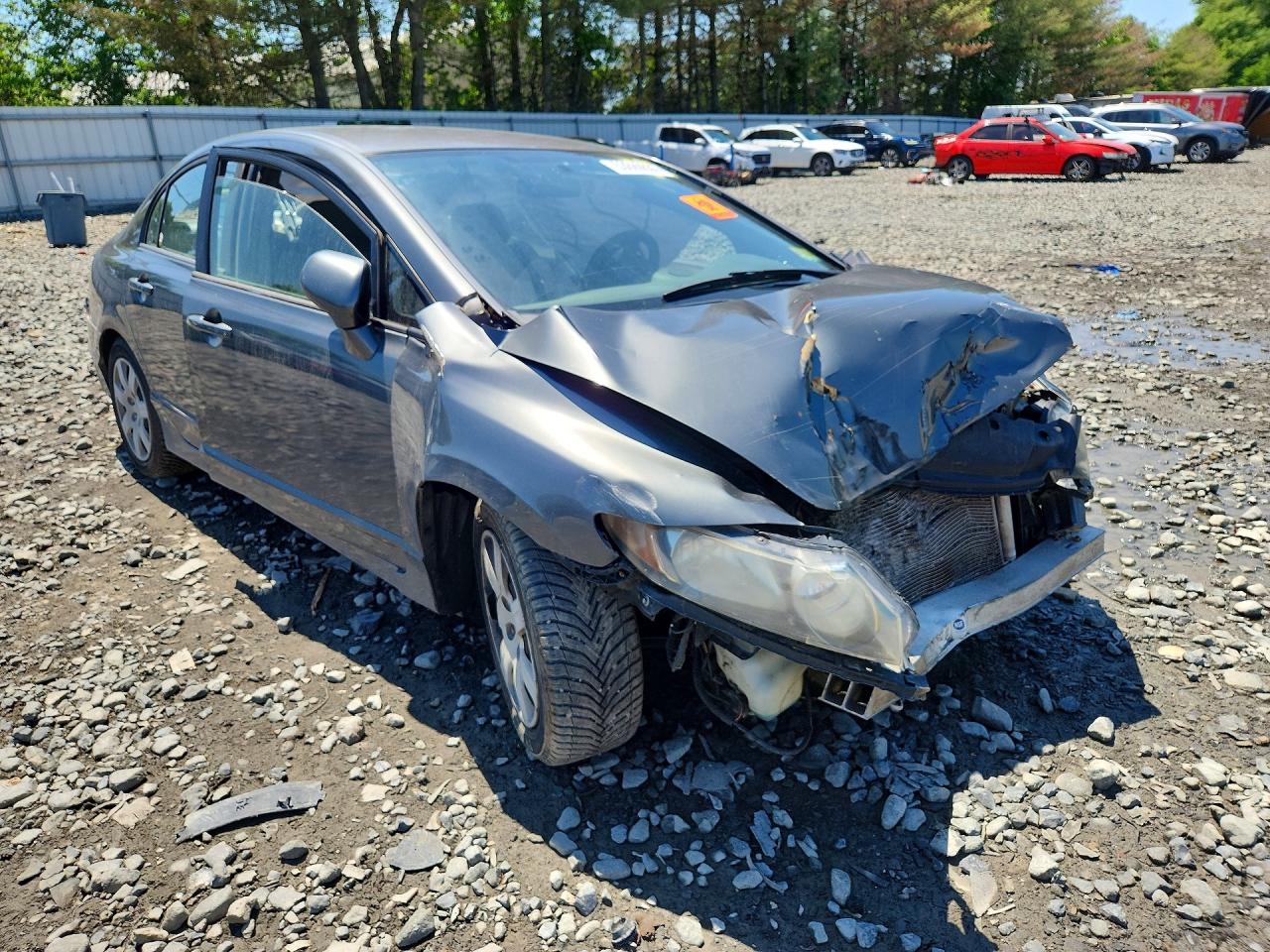 2011 Honda Civic Lx Gray vin: 19XFA1F50BE033607