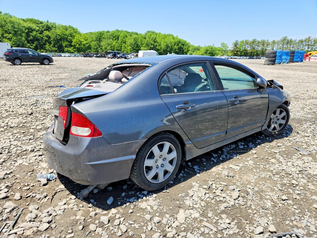 2011 Honda Civic Lx Gray vin: 19XFA1F50BE033607