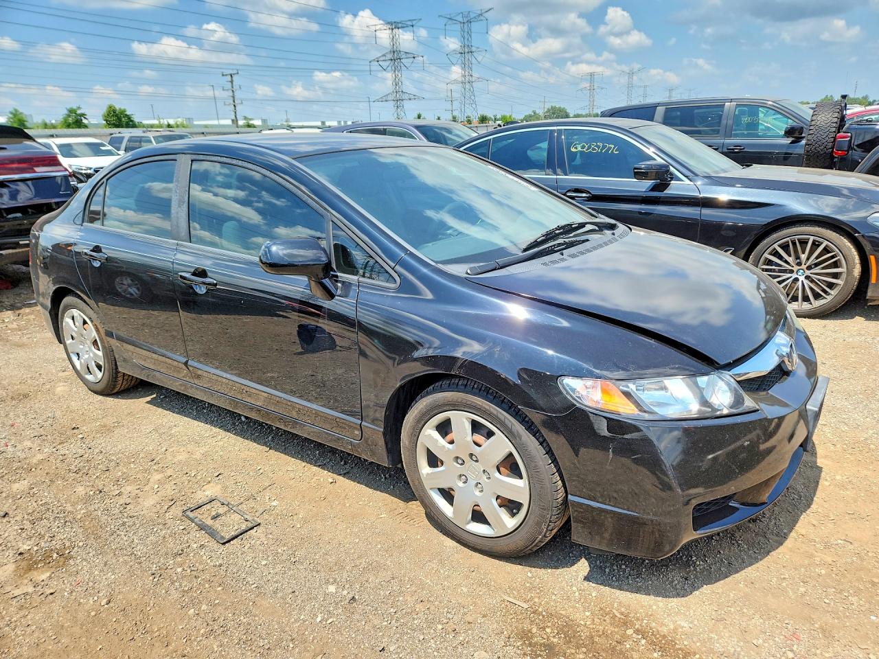 2011 Honda Civic Lx Black vin: 19XFA1F50BE047278