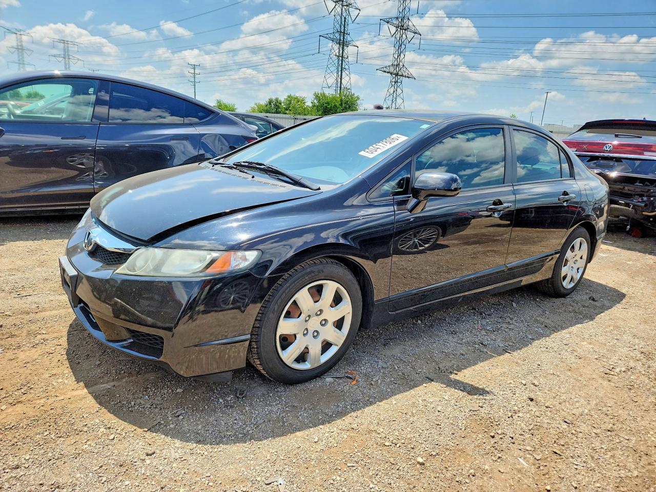 2011 Honda Civic Lx Black vin: 19XFA1F50BE047278
