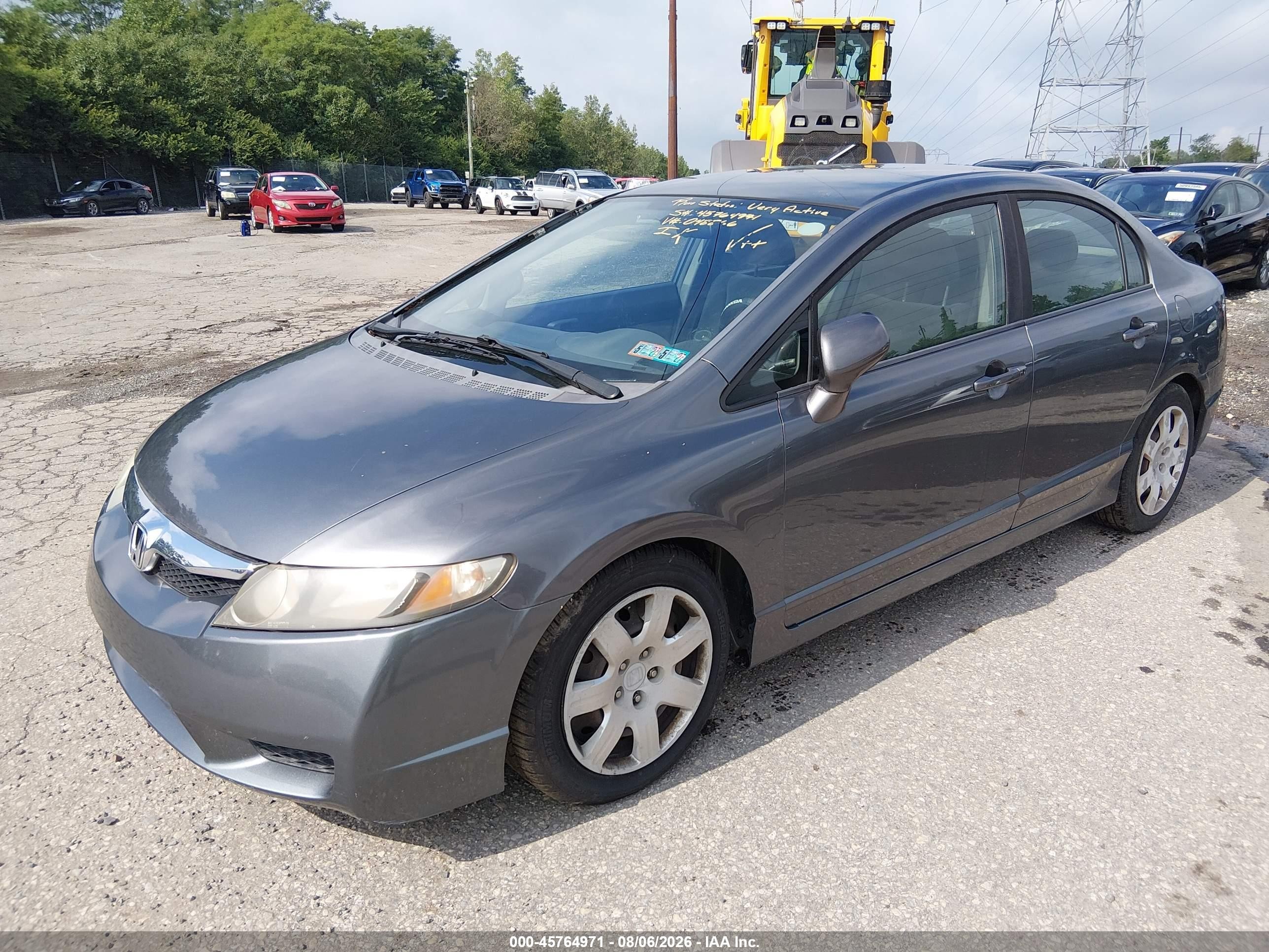 2011 Honda Civic Lx Gray vin: 19XFA1F50BE048866